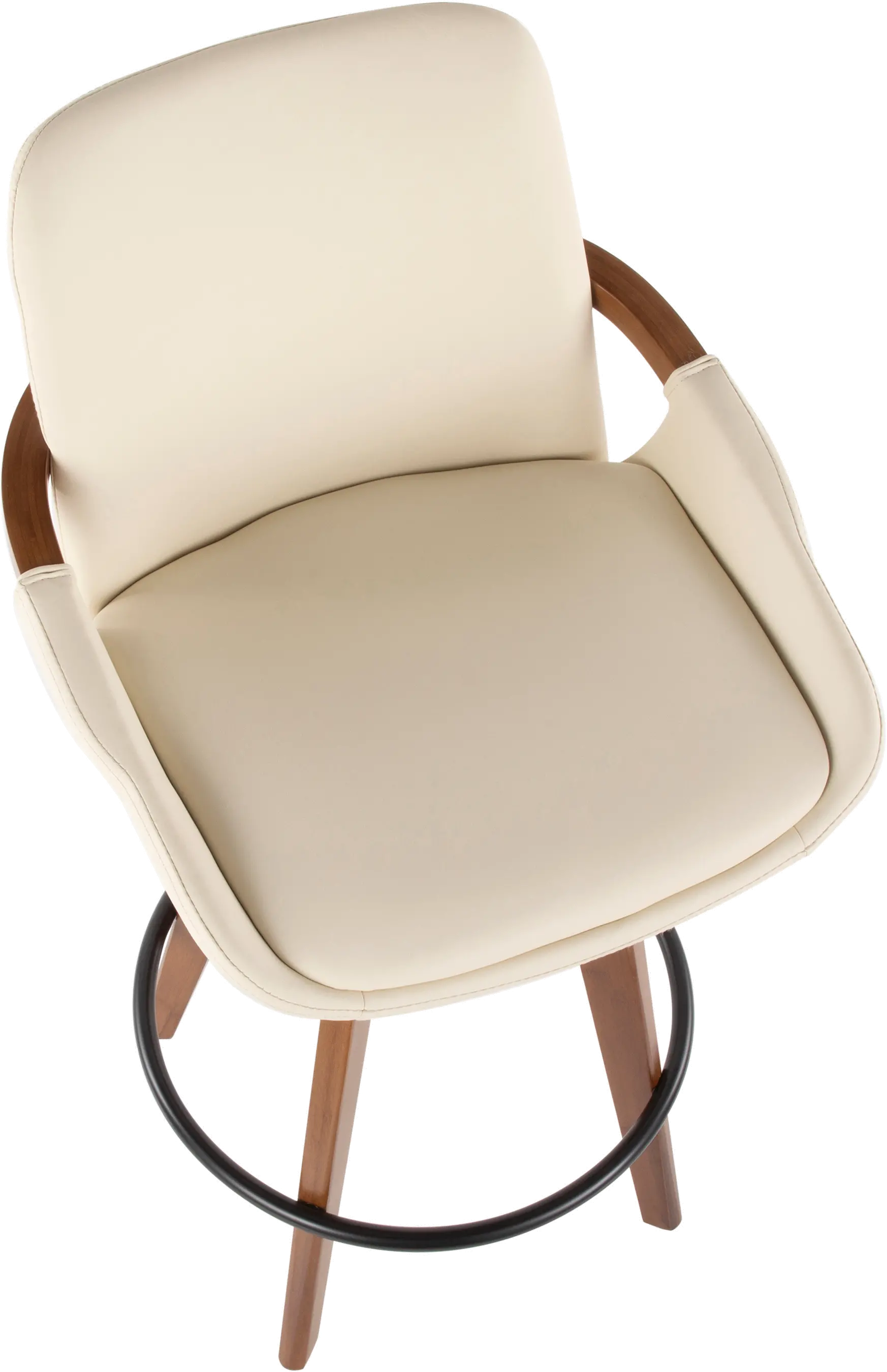 B26-COSMO WL+CR Cosmo Cream and Brown Counter Height Stool-5