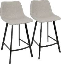 CS-OUTLW BK+GY2 Outlaw Gray Counter Height Stool, Set of 2