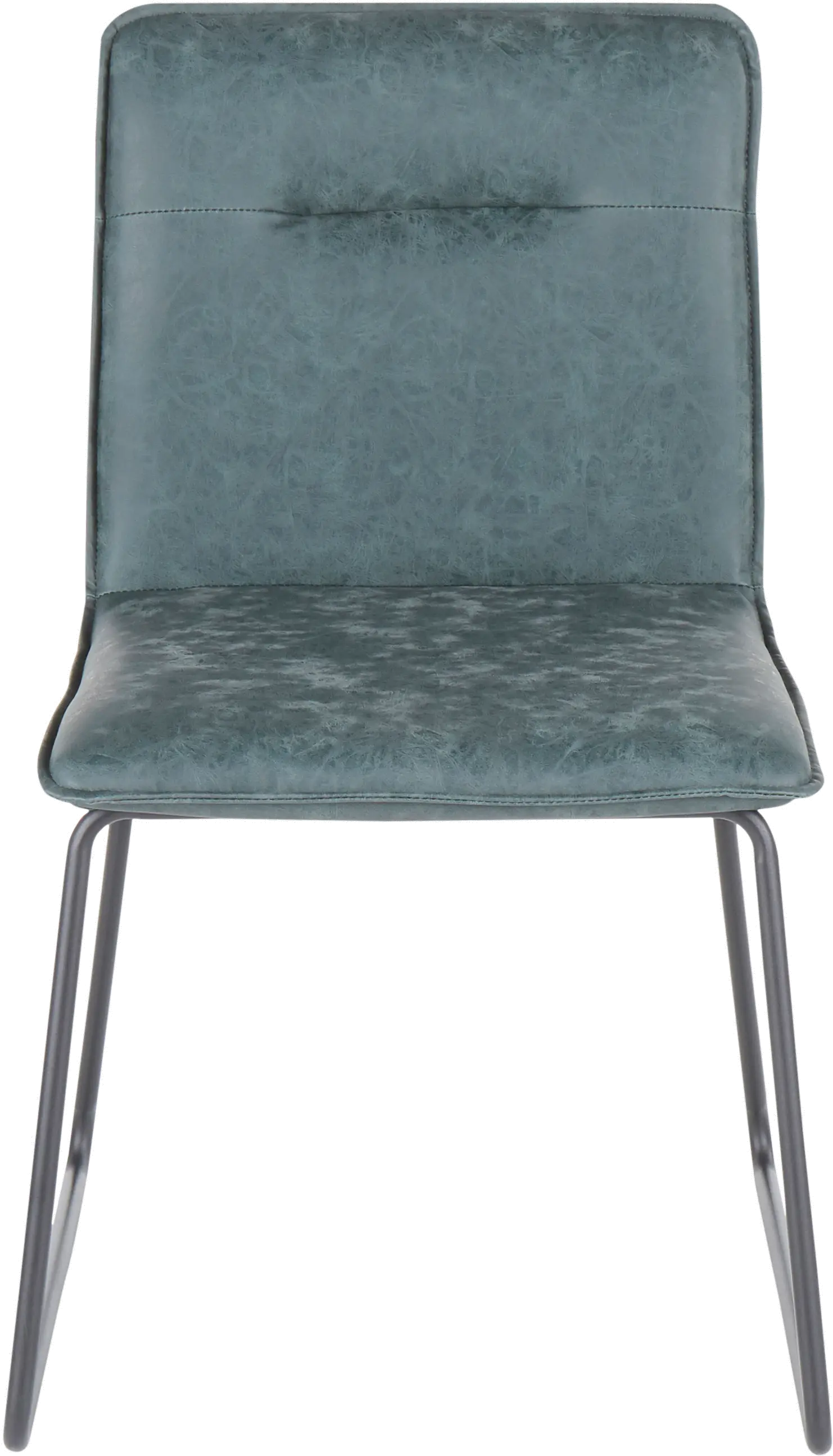 CH-CASPER BKGN2 Casper Green Faux Leather Dining Room Chair (Set of 2)-3