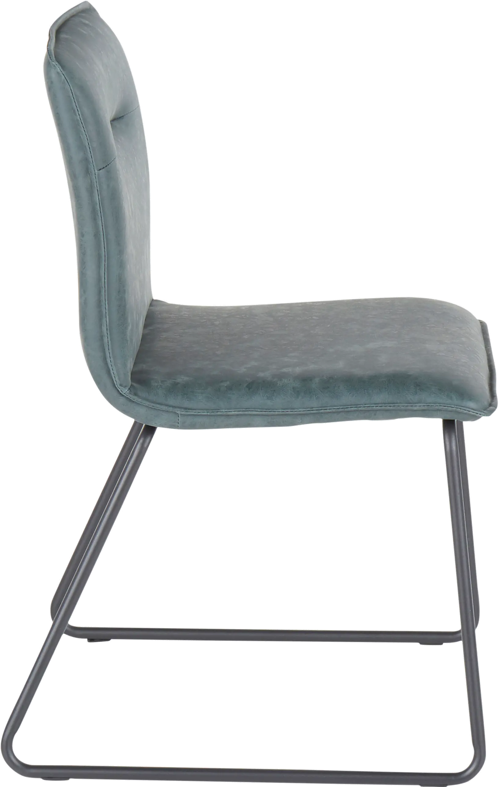 CH-CASPER BKGN2 Casper Green Faux Leather Dining Room Chair (Set of 2)-4