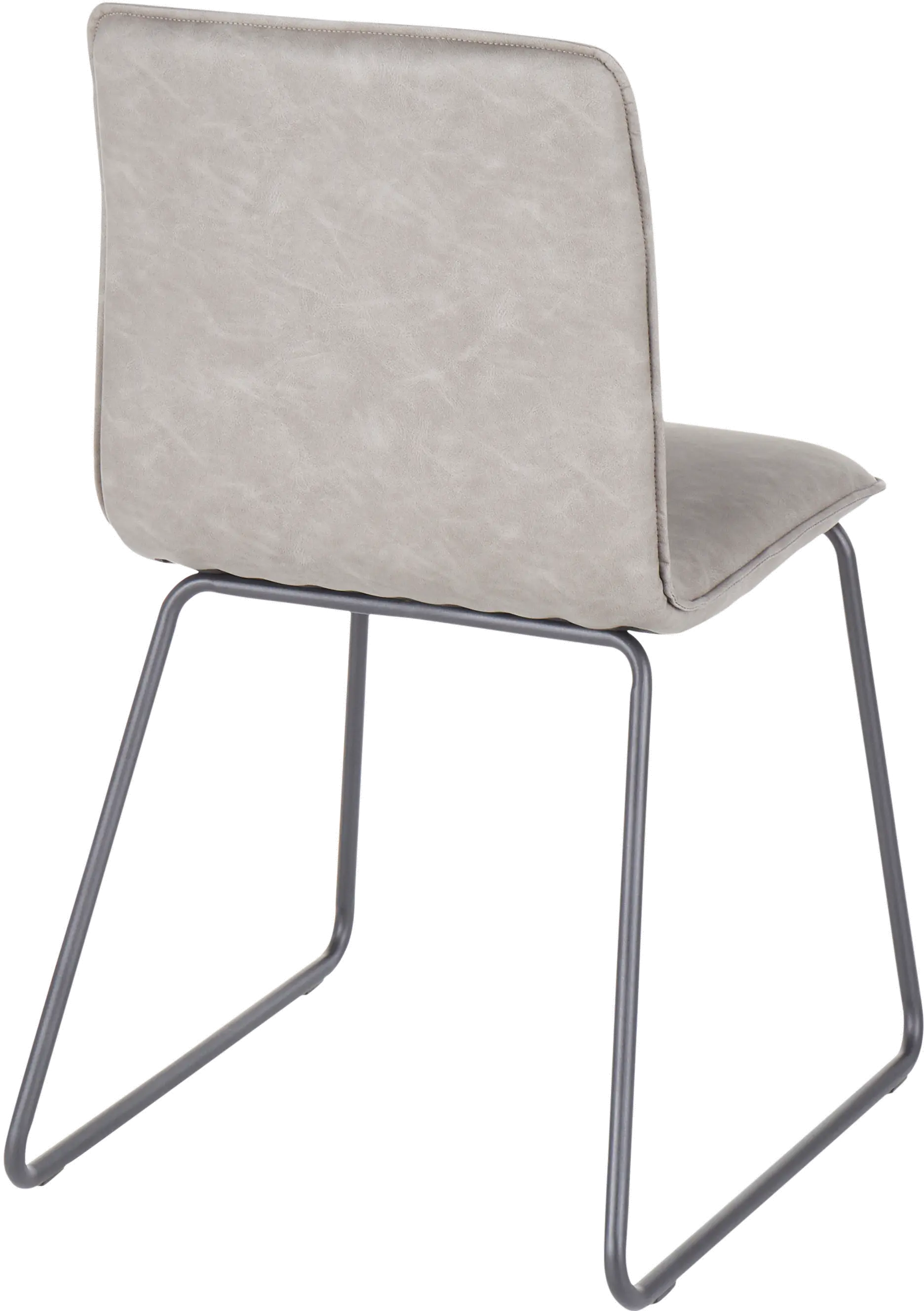 CH-CASPER BKGY2 Casper Gray Faux Leather Dining Room Chair (Set of 2)-4