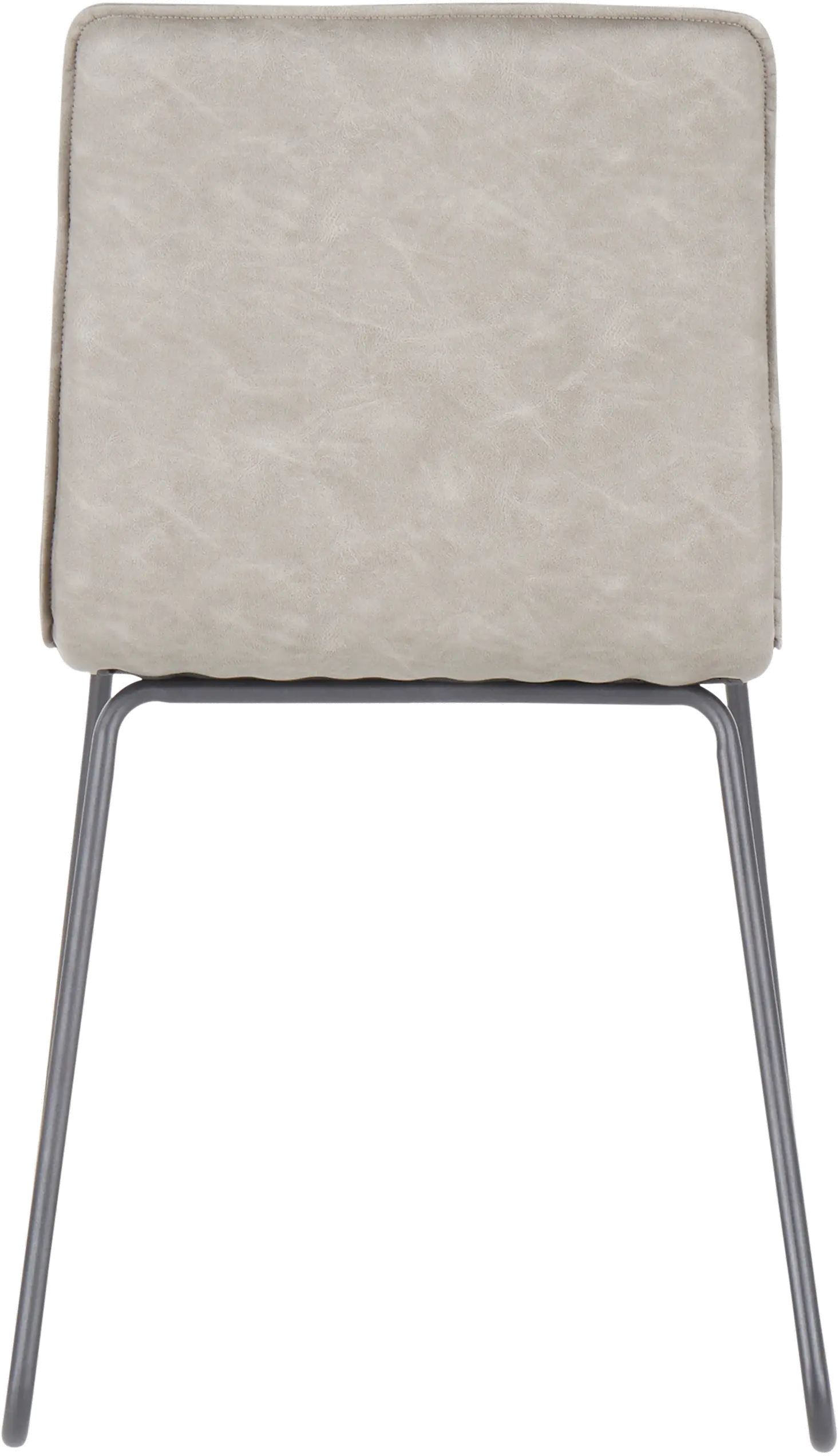 CH-CASPER BKGY2 Casper Gray Faux Leather Dining Room Chair (Set of 2)-5