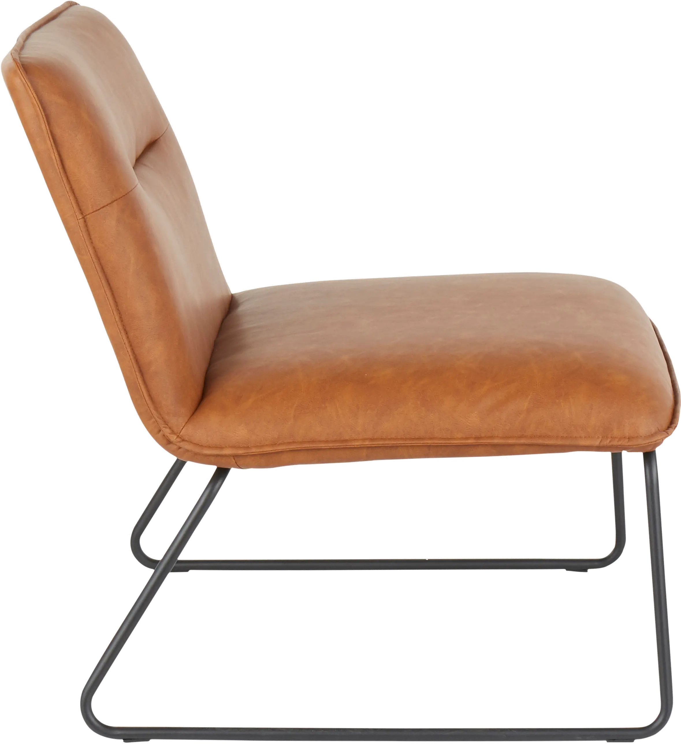 CHR-CASPER BKCAM Casper Industrial Camel Faux Leather Accent Chair-3