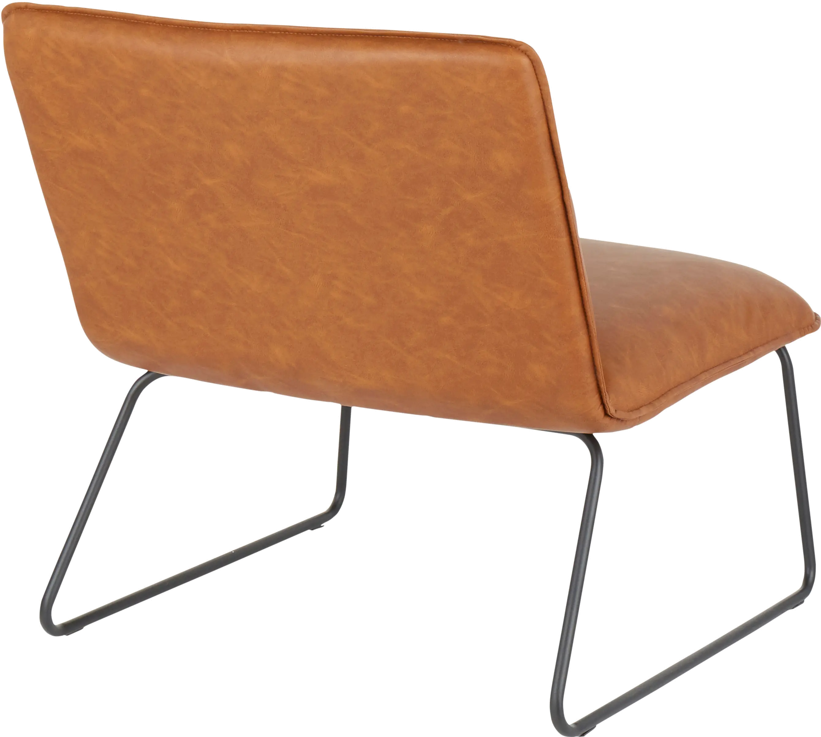 CHR-CASPER BKCAM Casper Industrial Camel Faux Leather Accent Chair-4