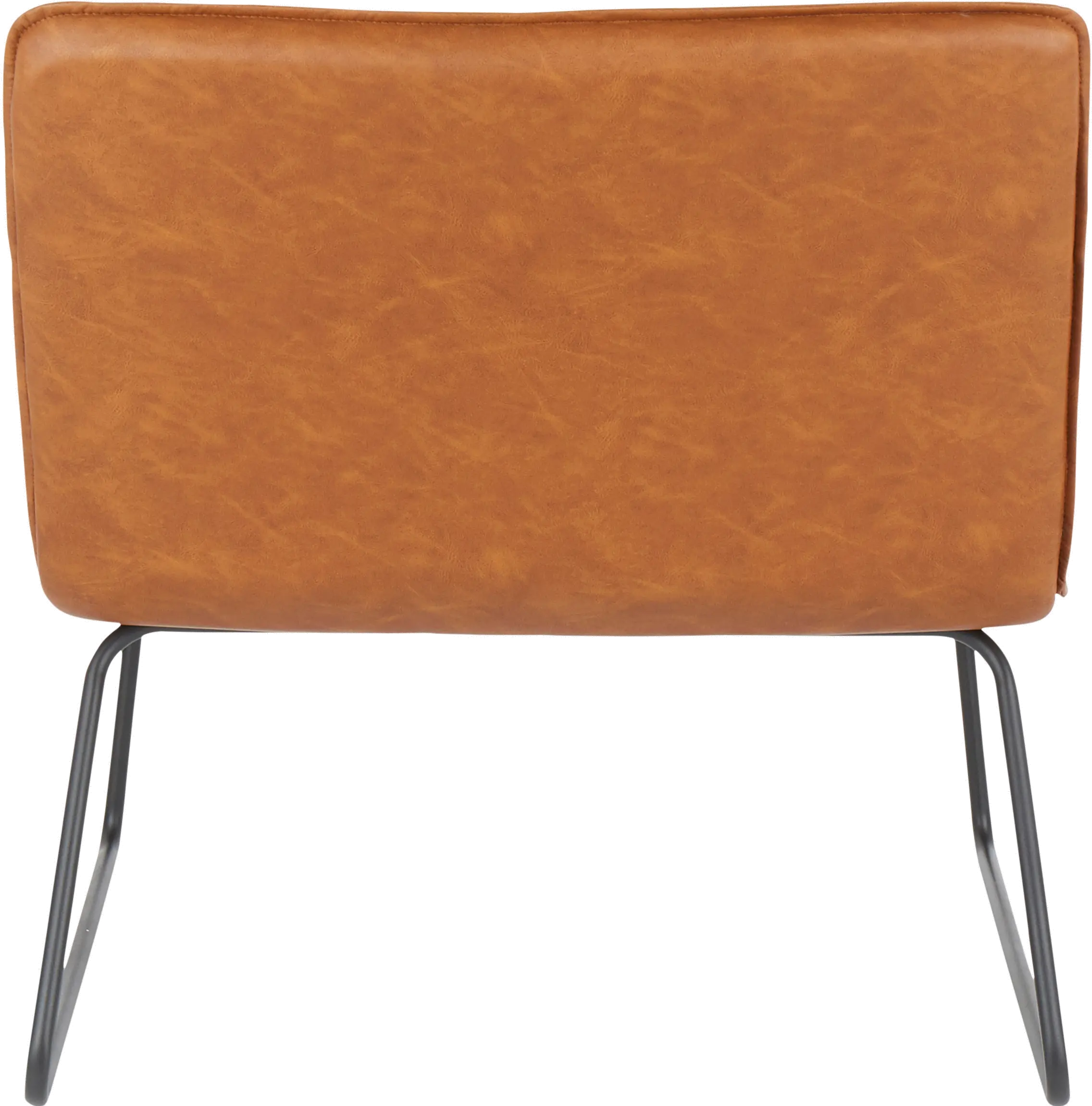 CHR-CASPER BKCAM Casper Industrial Camel Faux Leather Accent Chair-5