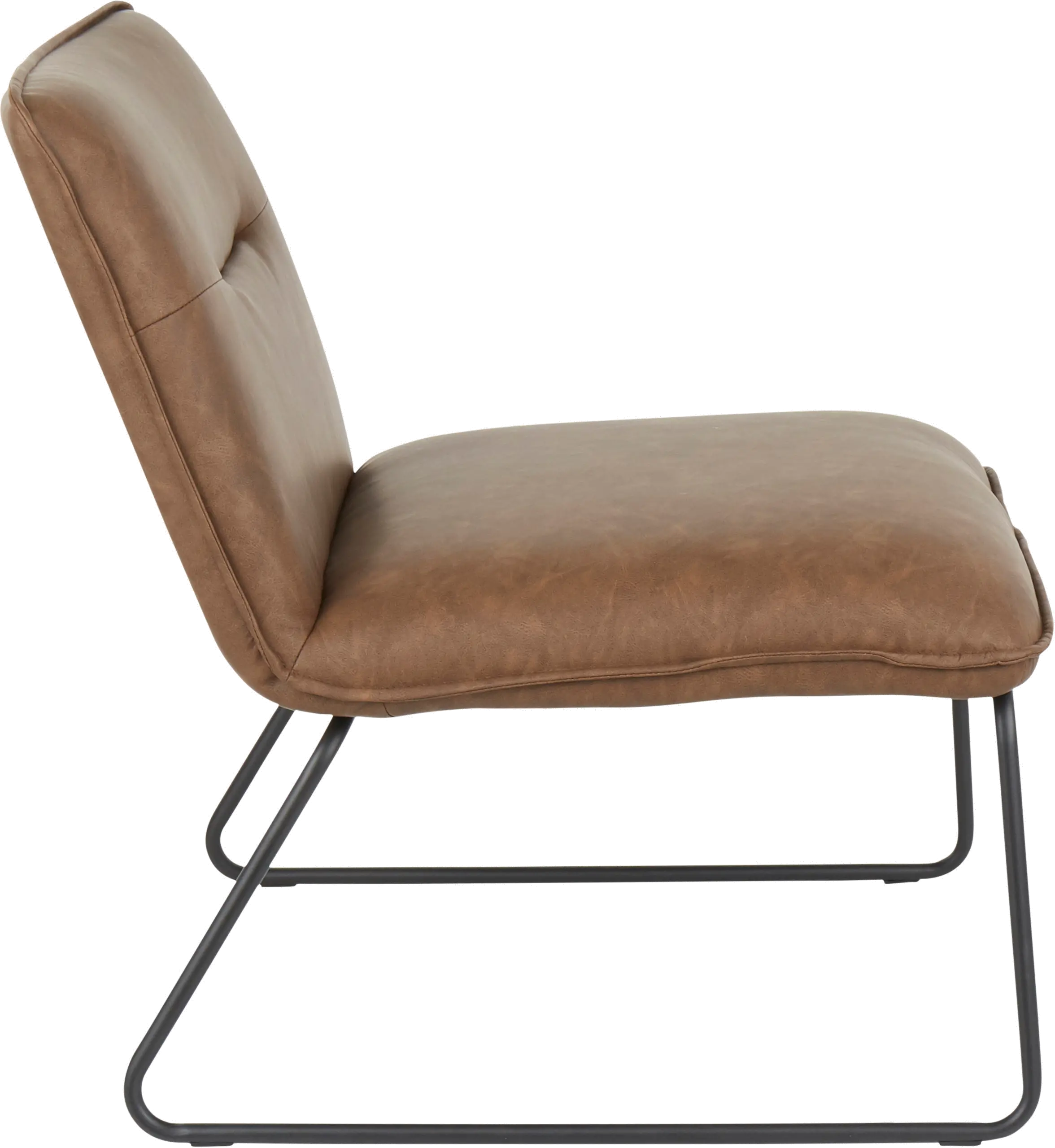CHR-CASPER BKE Casper Industrial Espresso Brown Faux Leather Accent Chair-3