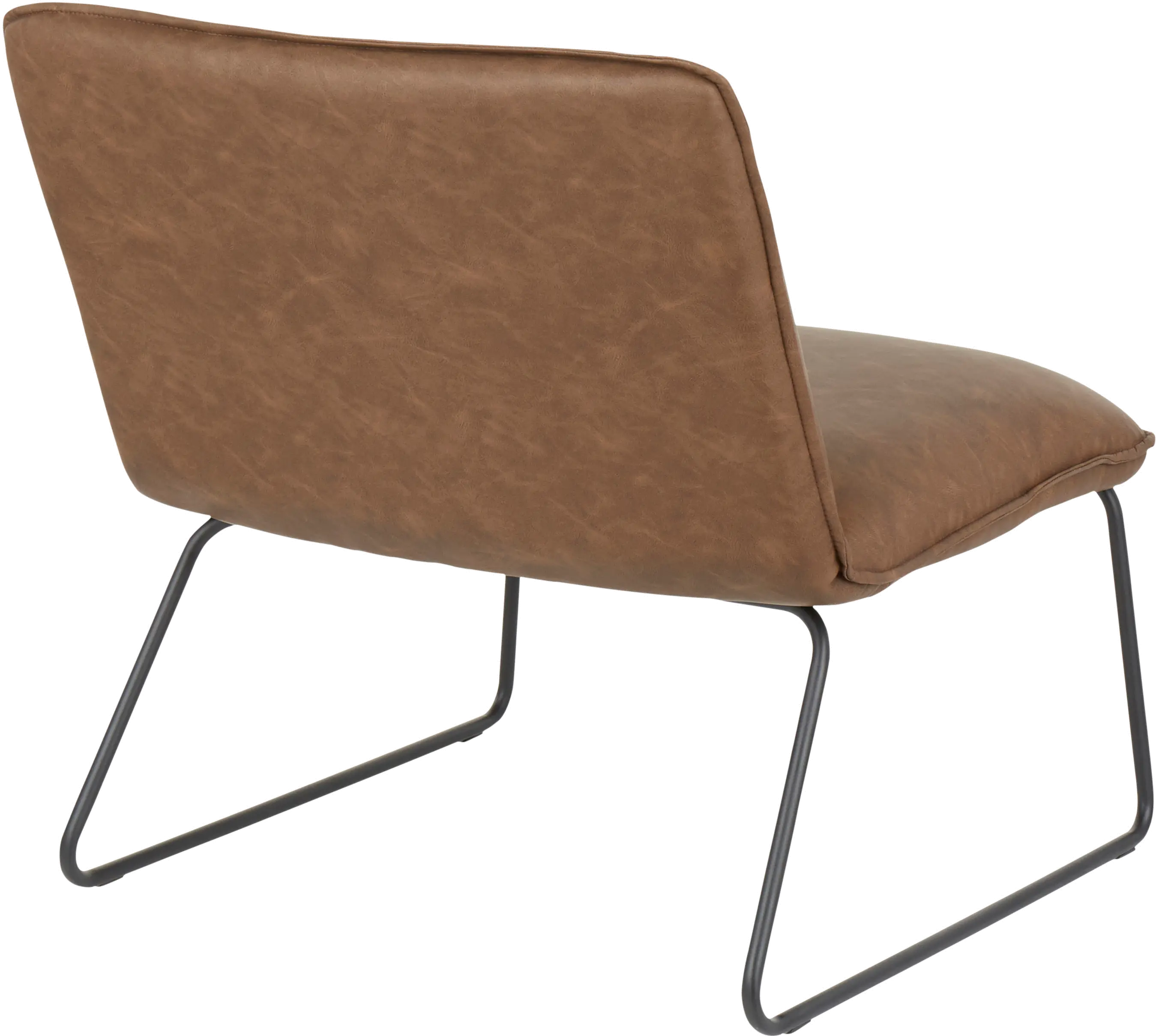CHR-CASPER BKE Casper Industrial Espresso Brown Faux Leather Accent Chair-4