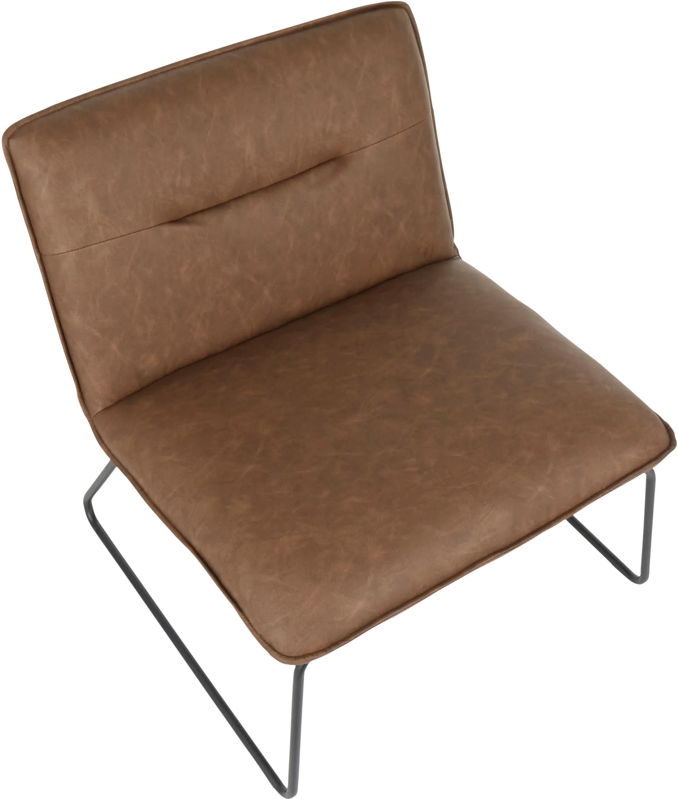 CHR-CASPER BKE Casper Industrial Espresso Brown Faux Leather Accent Chair-7