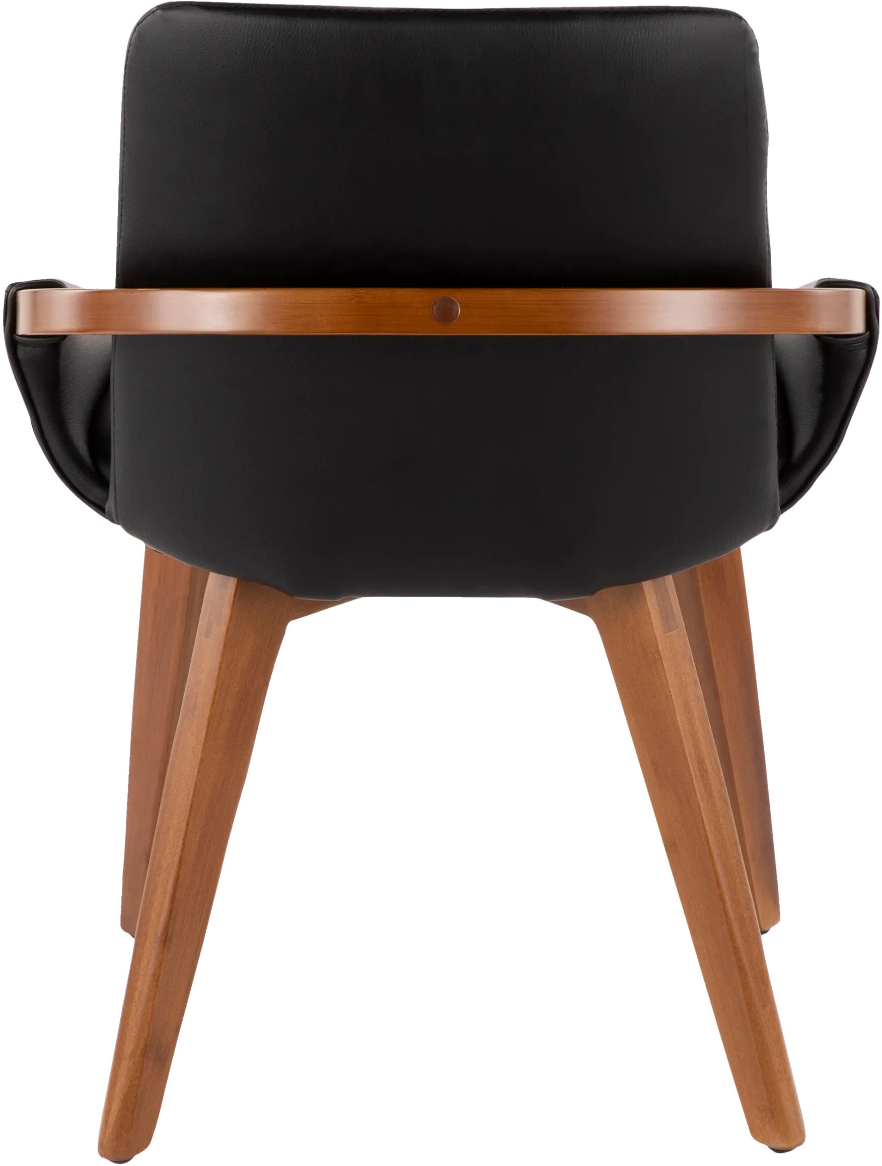 CH-COSMO WL+BK Cosmo Black Faux Leather Dining Armchair-3