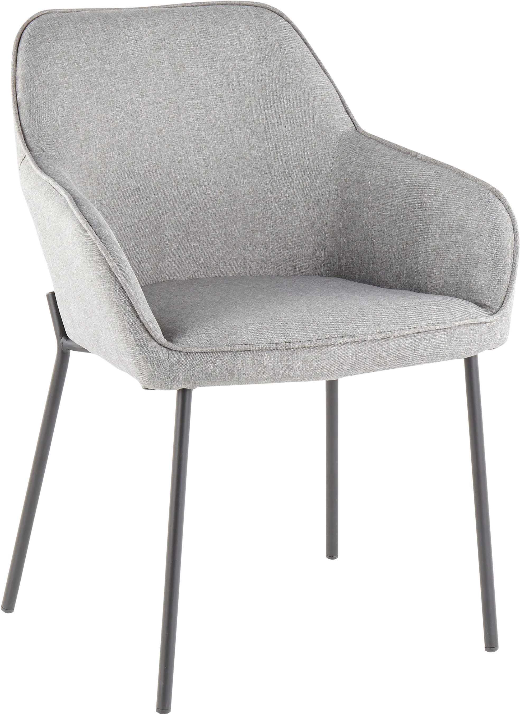 DC-DANIELLA BKGY2 Contemporary Gray and Black Dining Room Chair (Set of 2) - Daniella-2