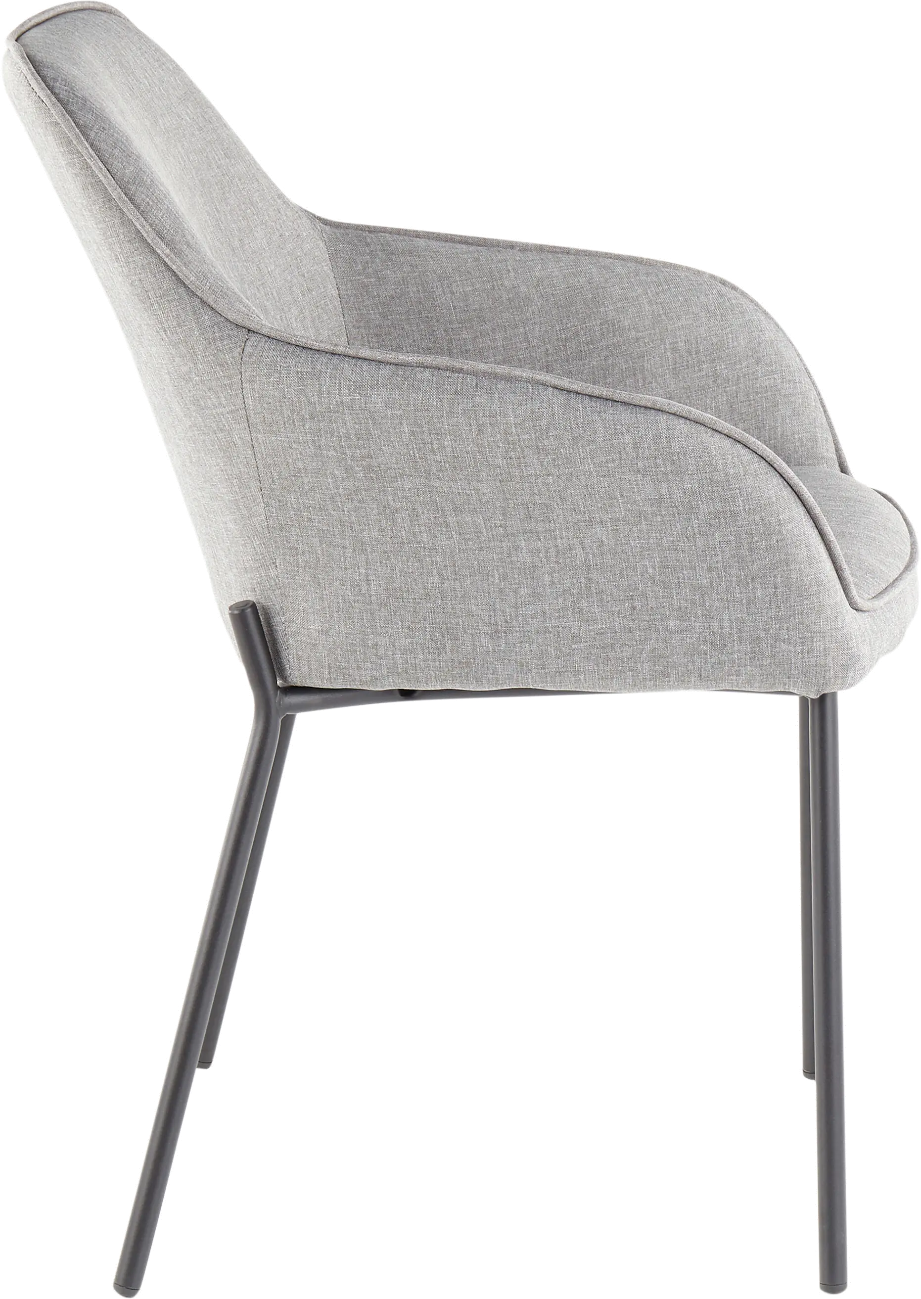 DC-DANIELLA BKGY2 Contemporary Gray and Black Dining Room Chair (Set of 2) - Daniella-3