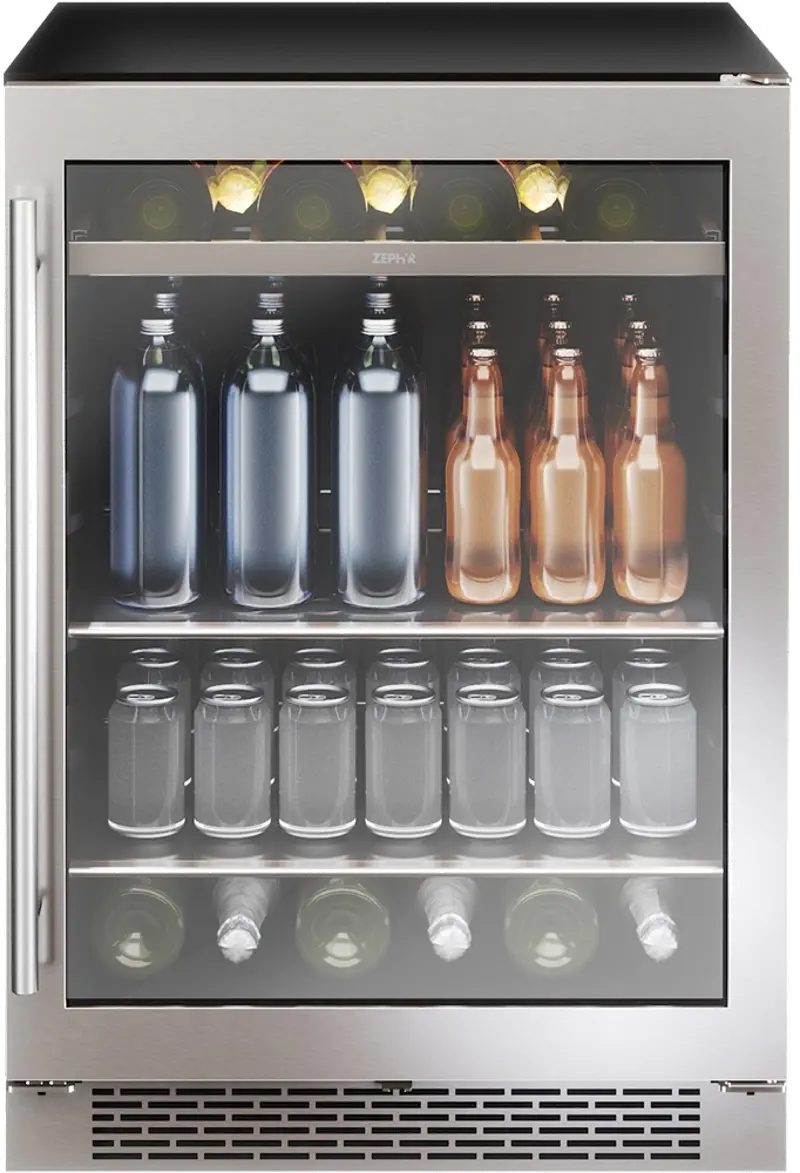 Zephyr Single Zone Beverage Cooler - Stainless Steel