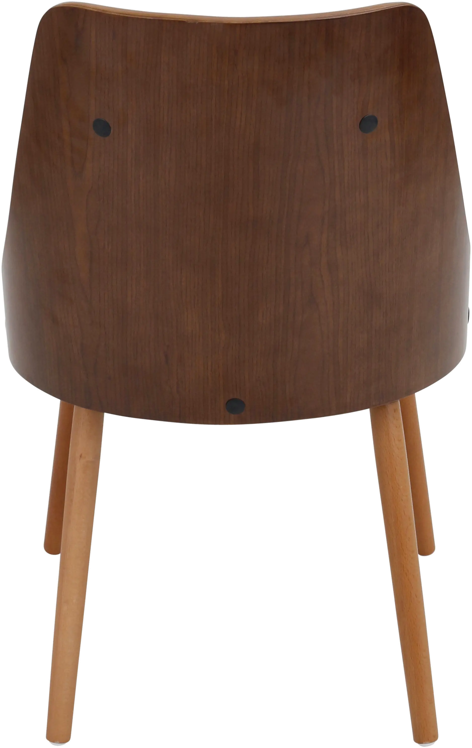 CH-JY-GNN WL+W Mid Century White and Brown Faux Leather Dining Room Chair - Gianna-6