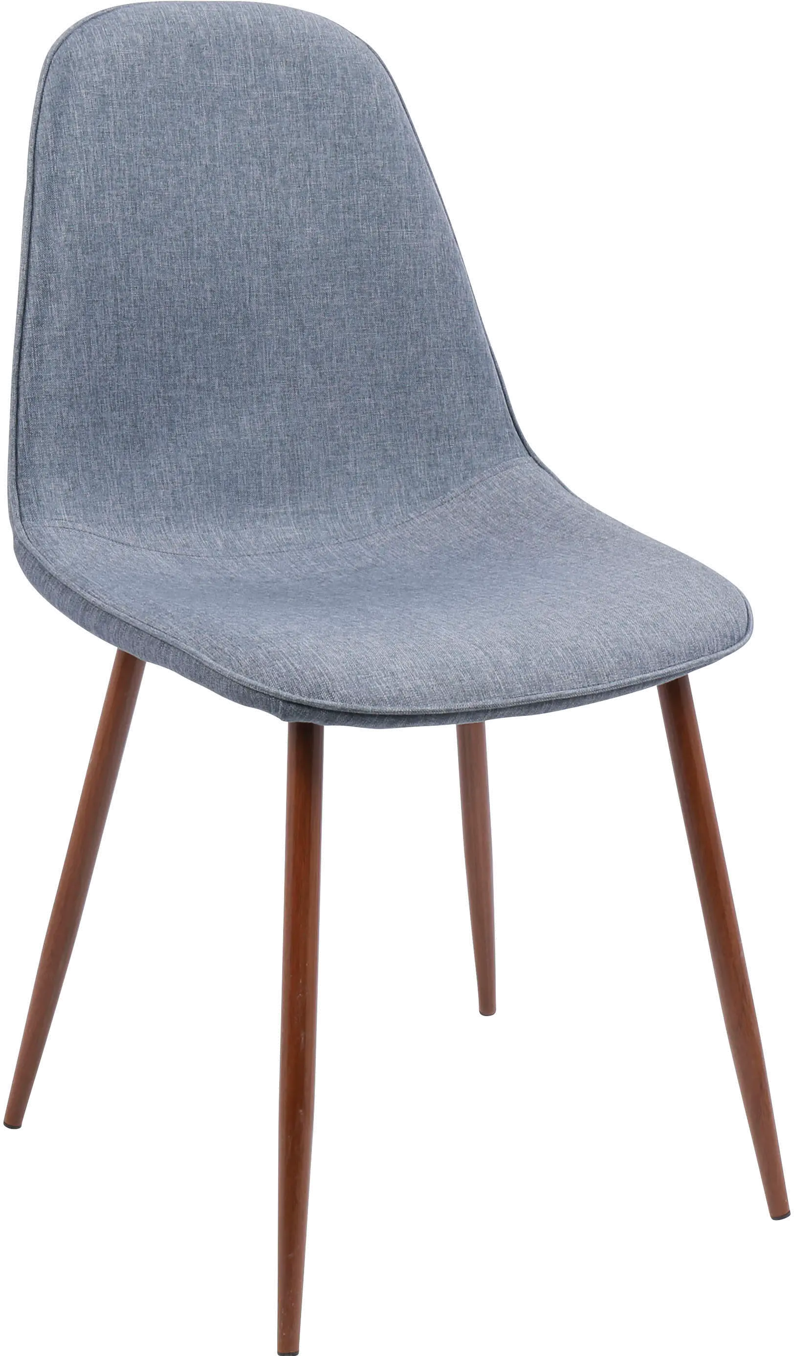 CH-PEB WL+BU2 Mid Century Blue Dining Room Chair (Set of 2) - Pebble-4