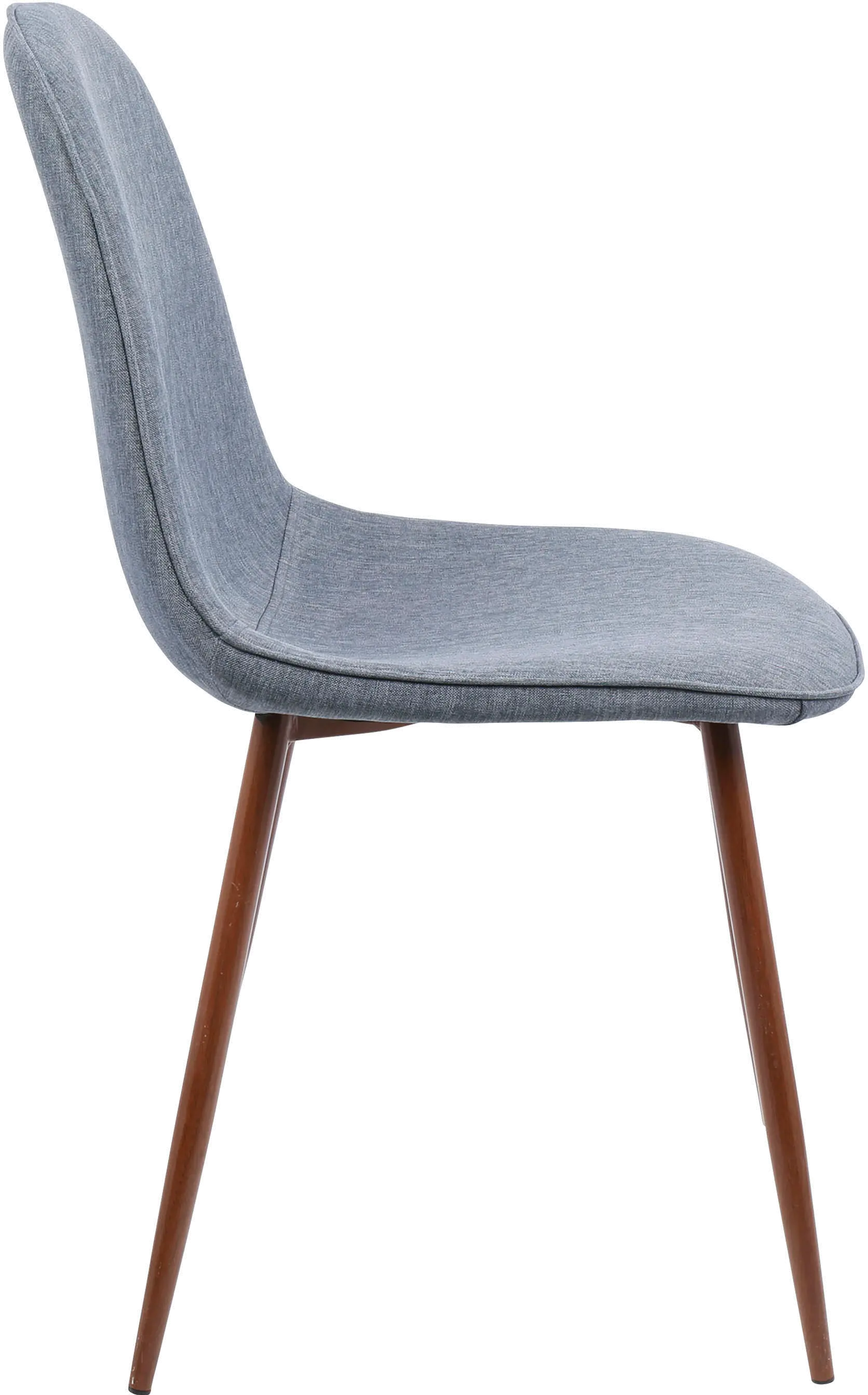 CH-PEB WL+BU2 Mid Century Blue Dining Room Chair (Set of 2) - Pebble-5