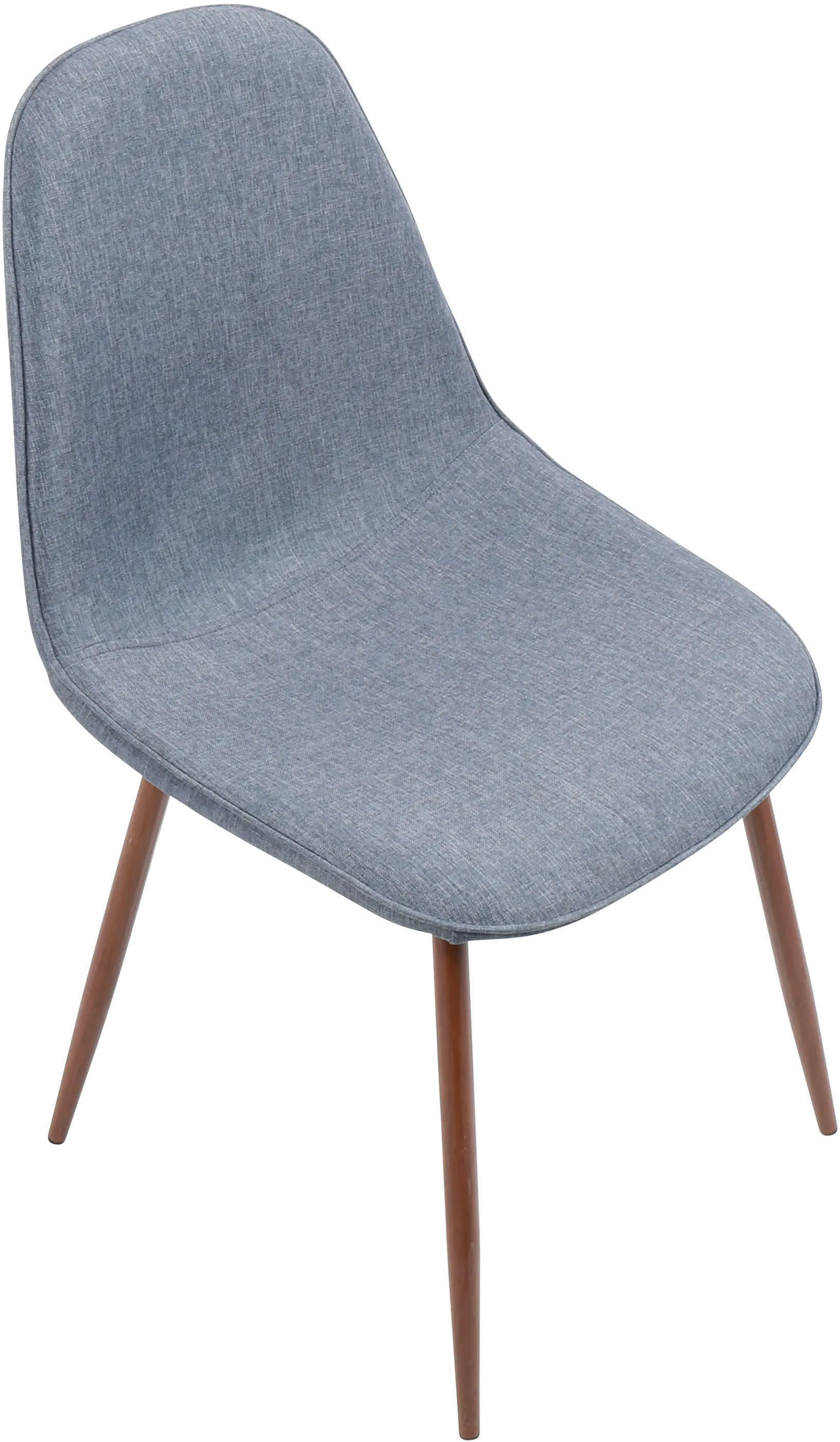 CH-PEB WL+BU2 Mid Century Blue Dining Room Chair (Set of 2) - Pebble-6