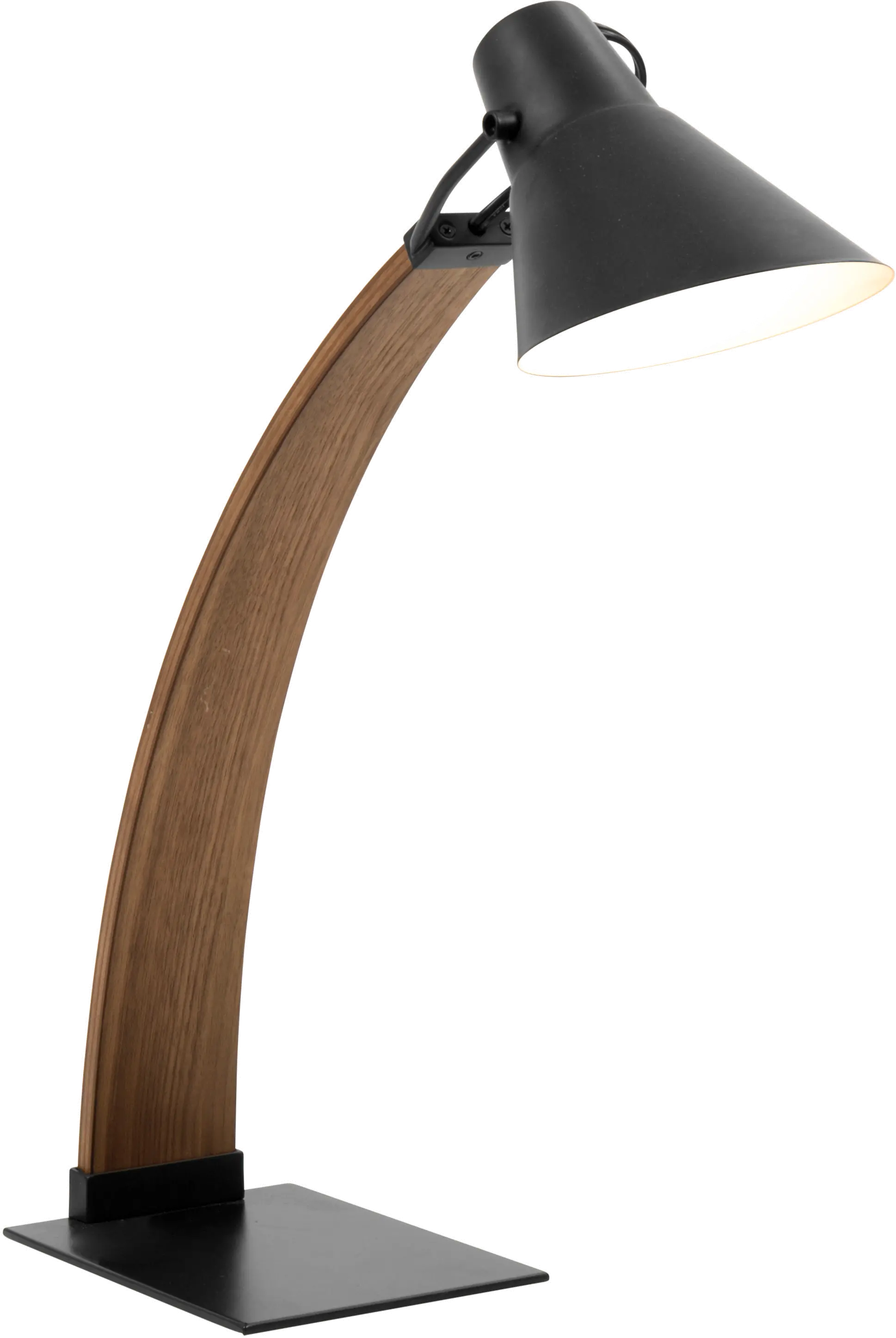 LS-NOAH-WL-BK/LAMP Mid Century Modern Walnut and Black Table Lamp-3