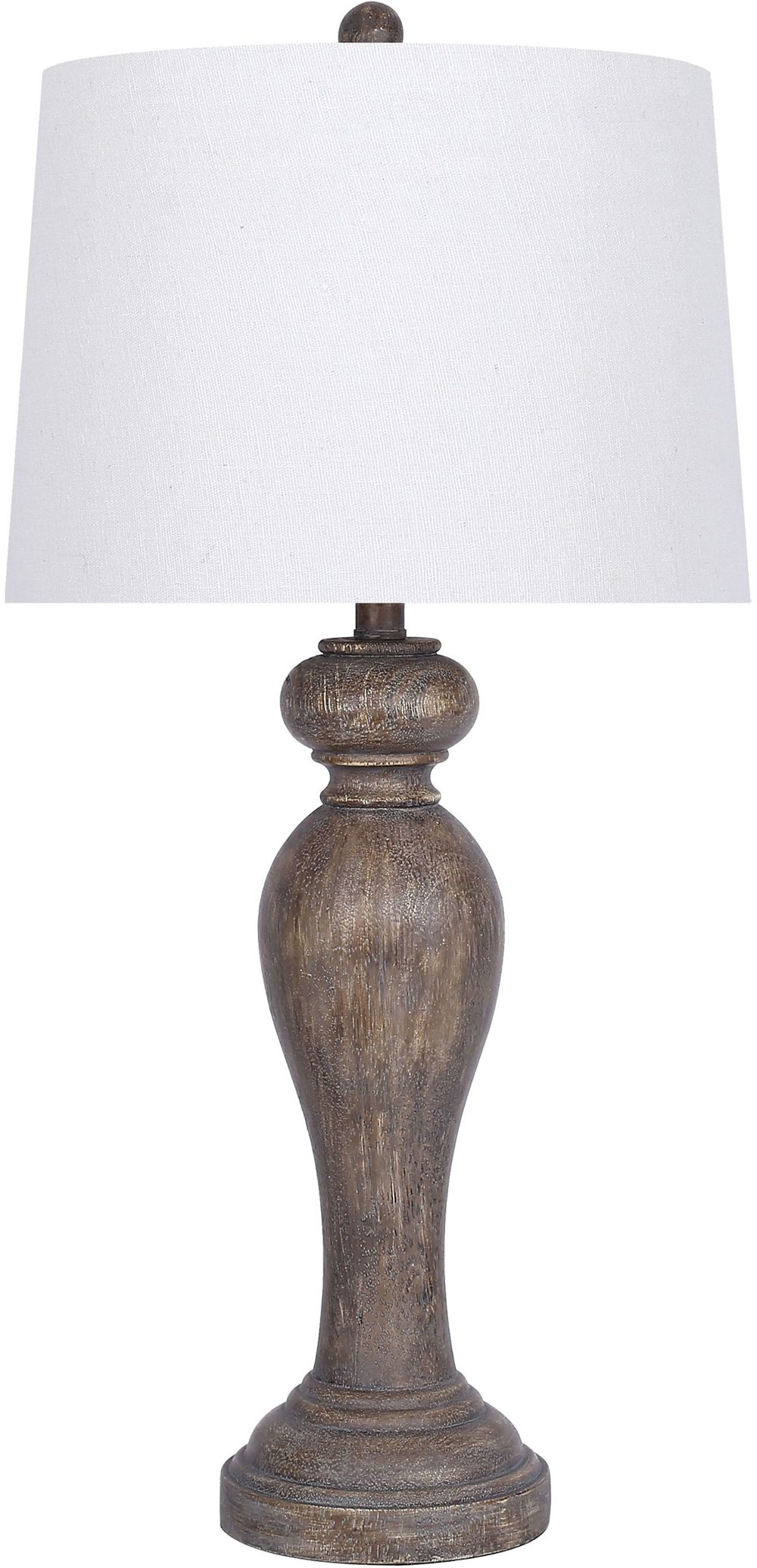 31 Inch Opal Gray Resin Table Lamp
