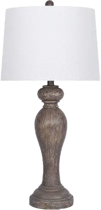 31 Inch Opal Gray Resin Table Lamp