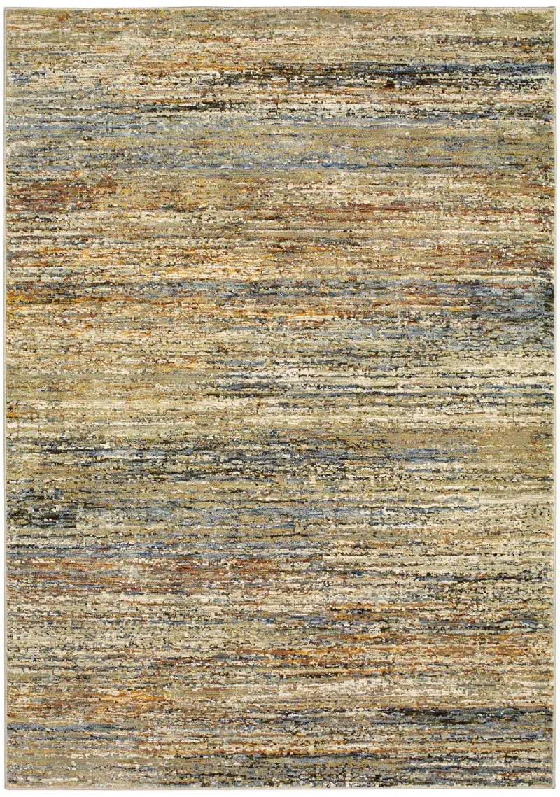 Atlas 8 x 11 Large Casual Gold and Green Area Rug