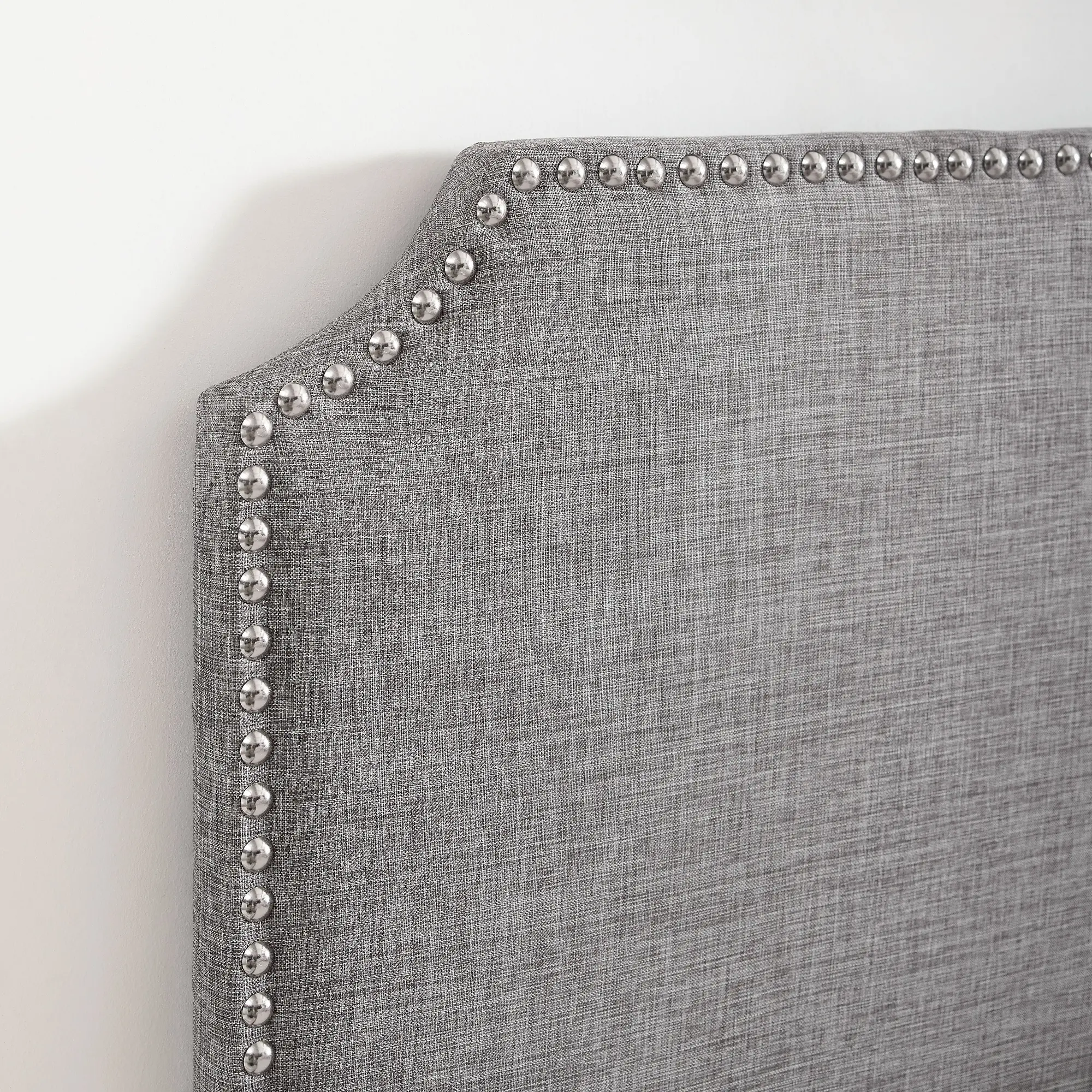 Modern Eclectic Gray Queen Upholstered Headboard and Bench Set-6