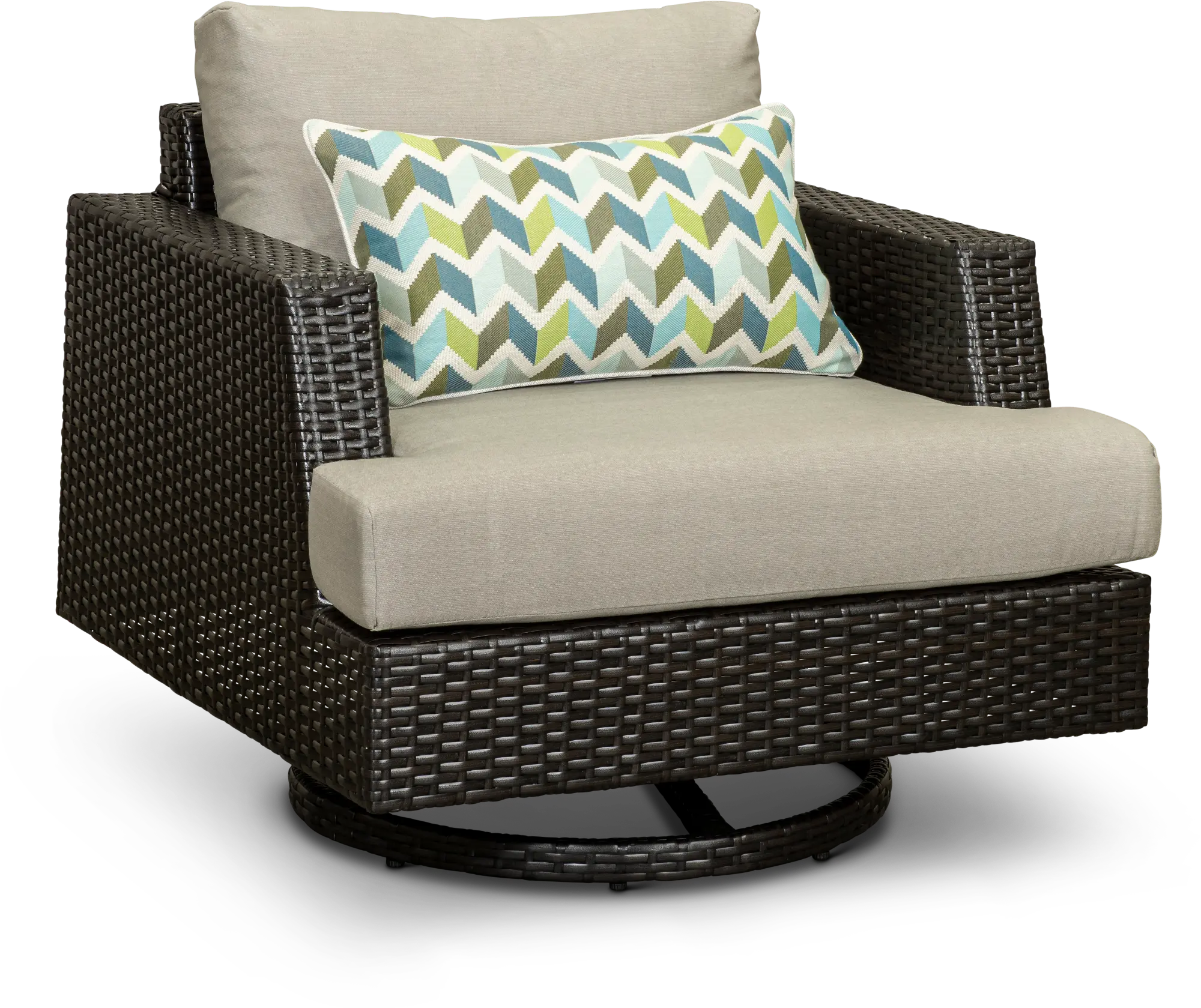 Portofino Patio Motion Chair with Sunbrella Fabric - Espresso-1