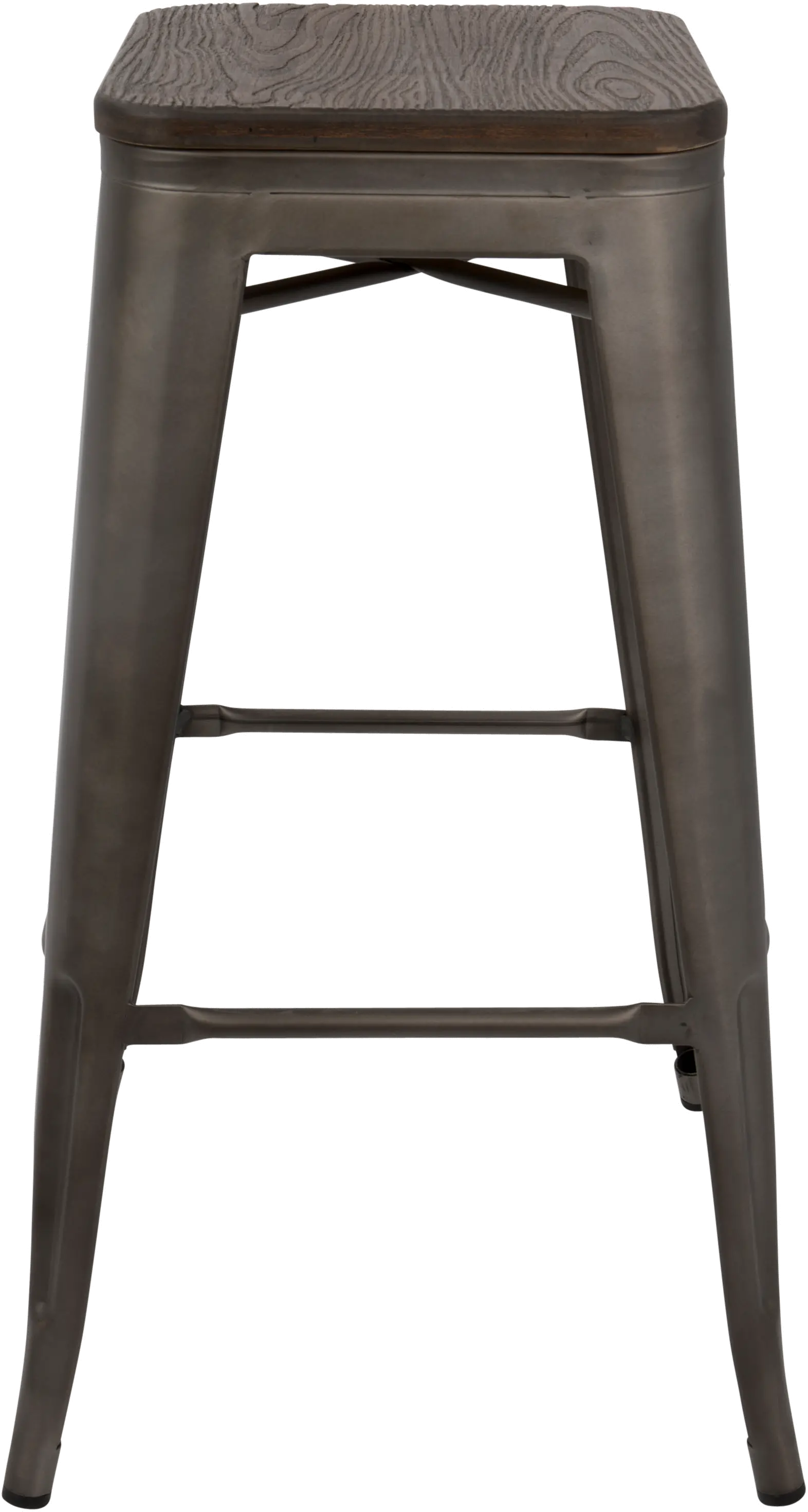 BS-TW-OR DK+AN2 Oregon Espresso Metal Stackable Bar Stool, Set of 2-3