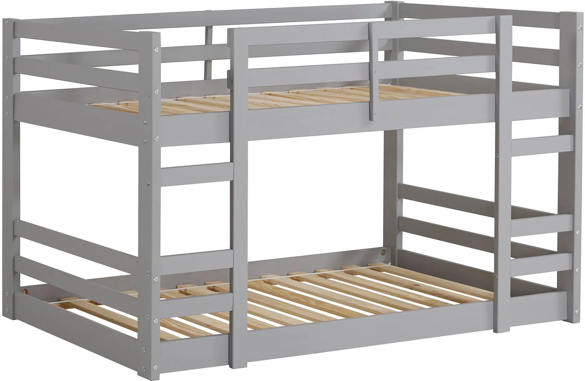 BWJRTOTGY Gray Low Twin-over-Twin Bunk Bed - Walker Edison-5