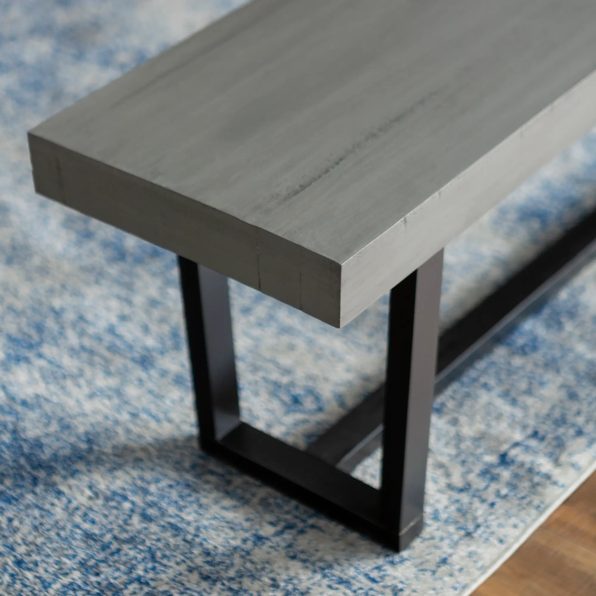 B60SWDGY Argon Gray 60 Inch Dining Room Bench - Walker Edison-3