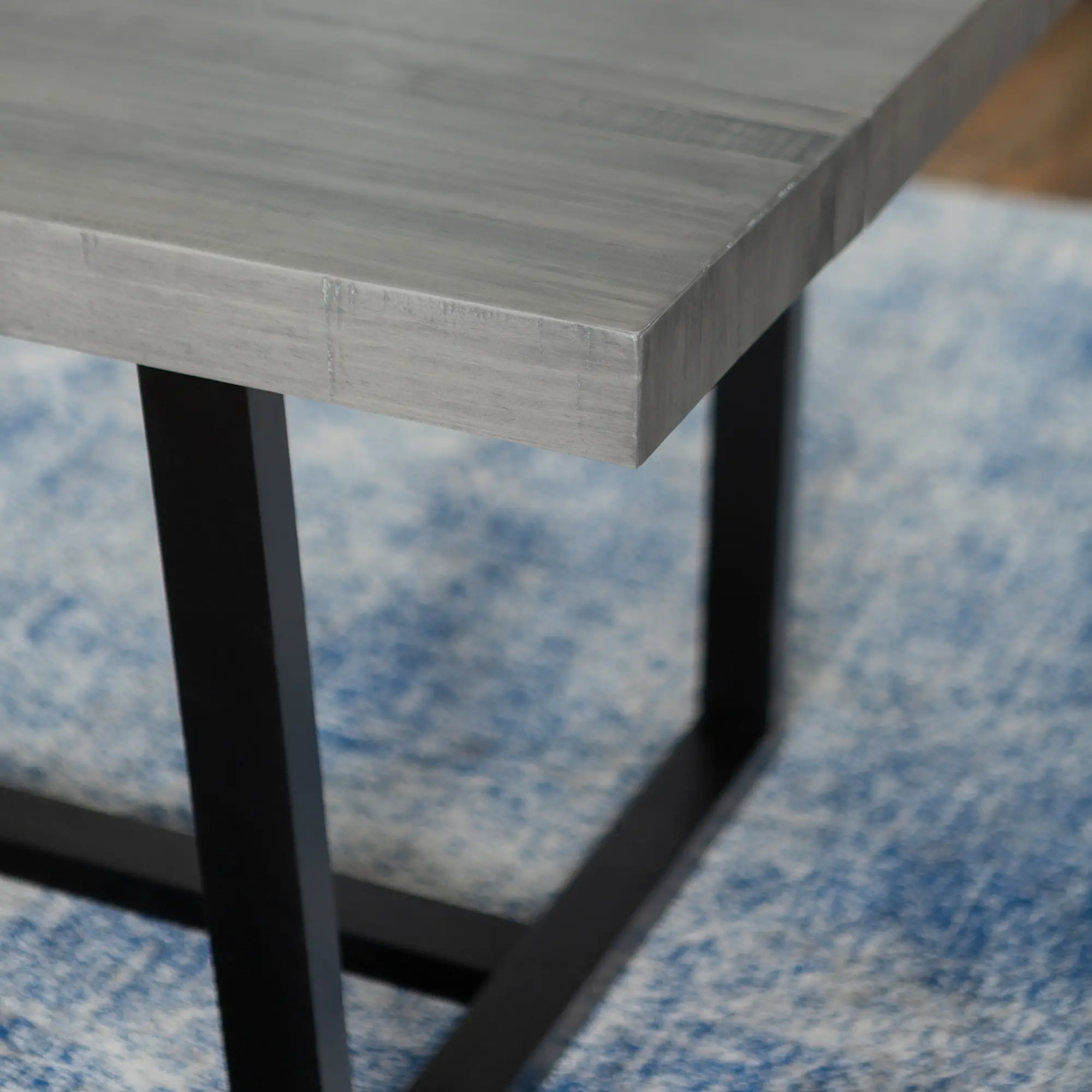 TW72DSWGY Argon Rustic Gray 72 Inch Dining Room Table - Walker Edison-3