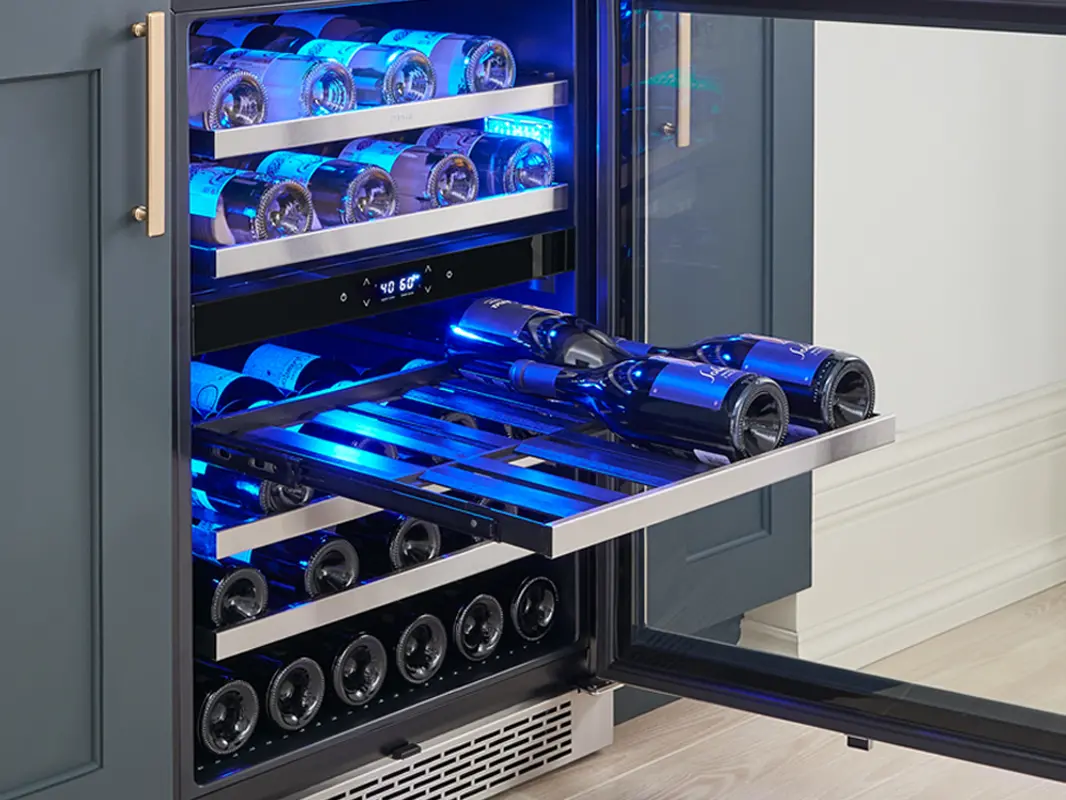 PRW24C02BG Zephyr Presrv Dual Zone Wine Refrigerator - Black Stainless Steel-2