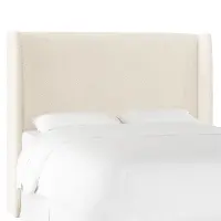 434CSHPSNTR Tiffany Sherpa Curved Wingback California King Headboard - Skyline Furniture