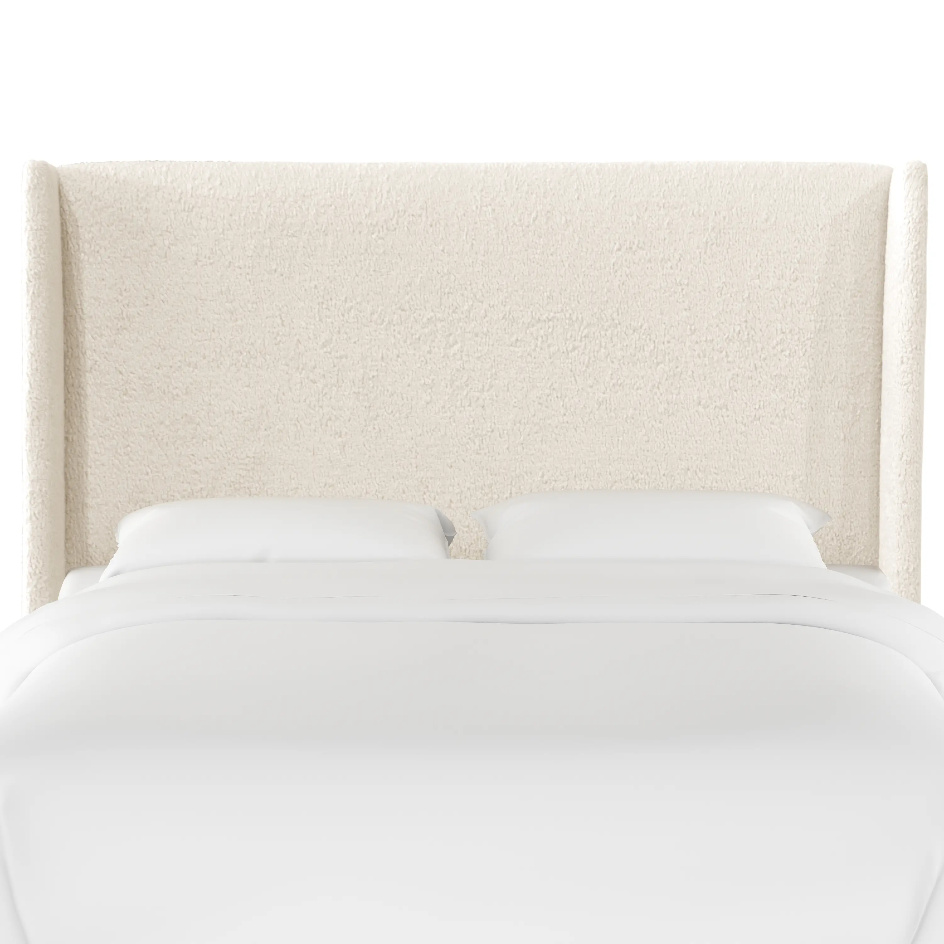 434CSHPSNTR Tiffany Sherpa Curved Wingback California King Headboard - Skyline Furniture-1