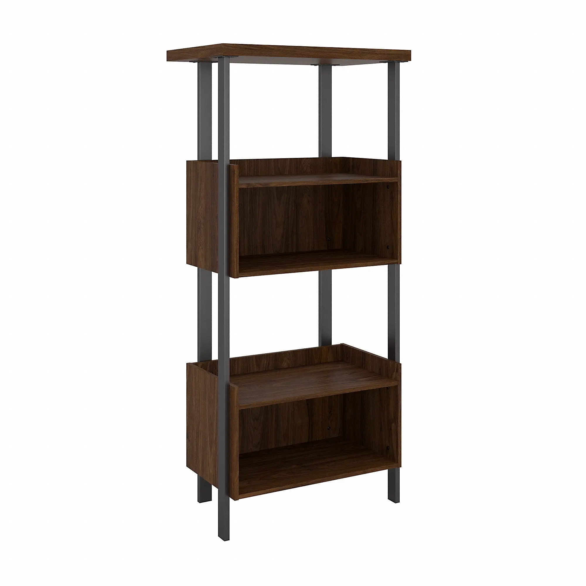 ACB131MW-03 Modern Walnut 4 Shelf Bookcase  - Architect-4