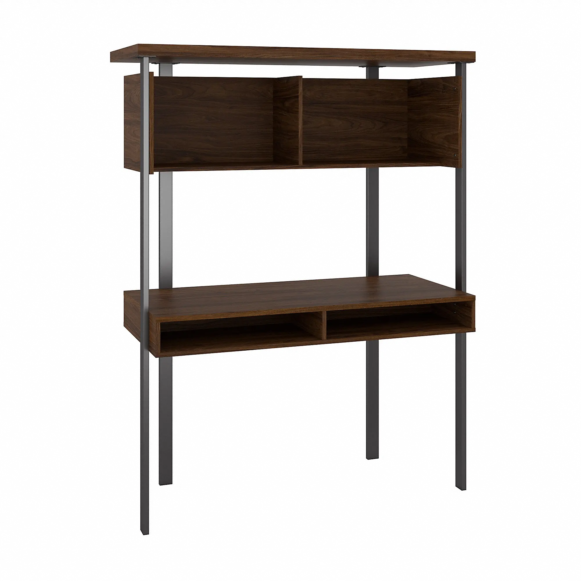 ACU152MW-03 Walnut Small Computer Desk with Hutch - Bush Furniture-5