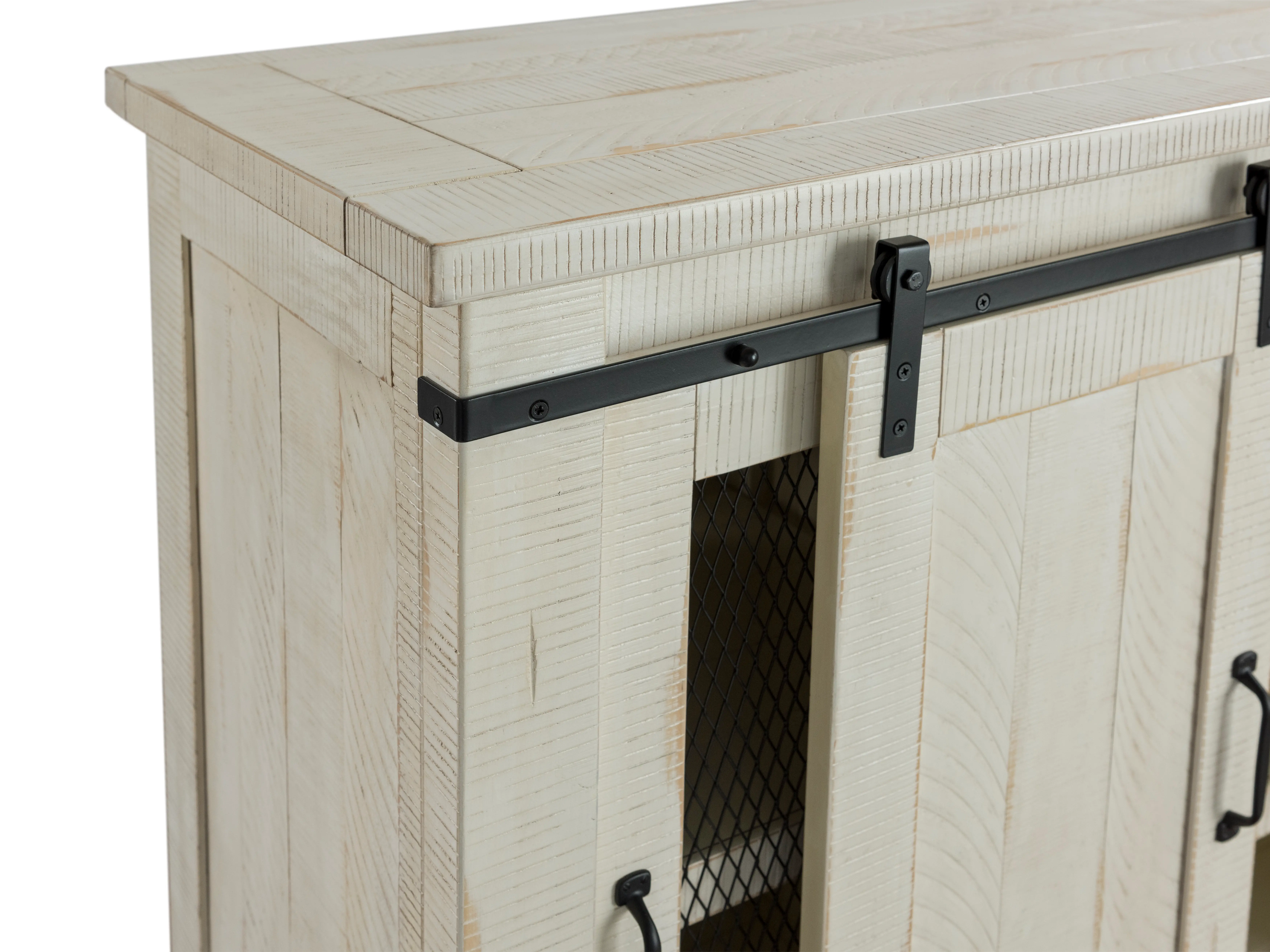 Camden White Wash Farmhouse TV Stand-5