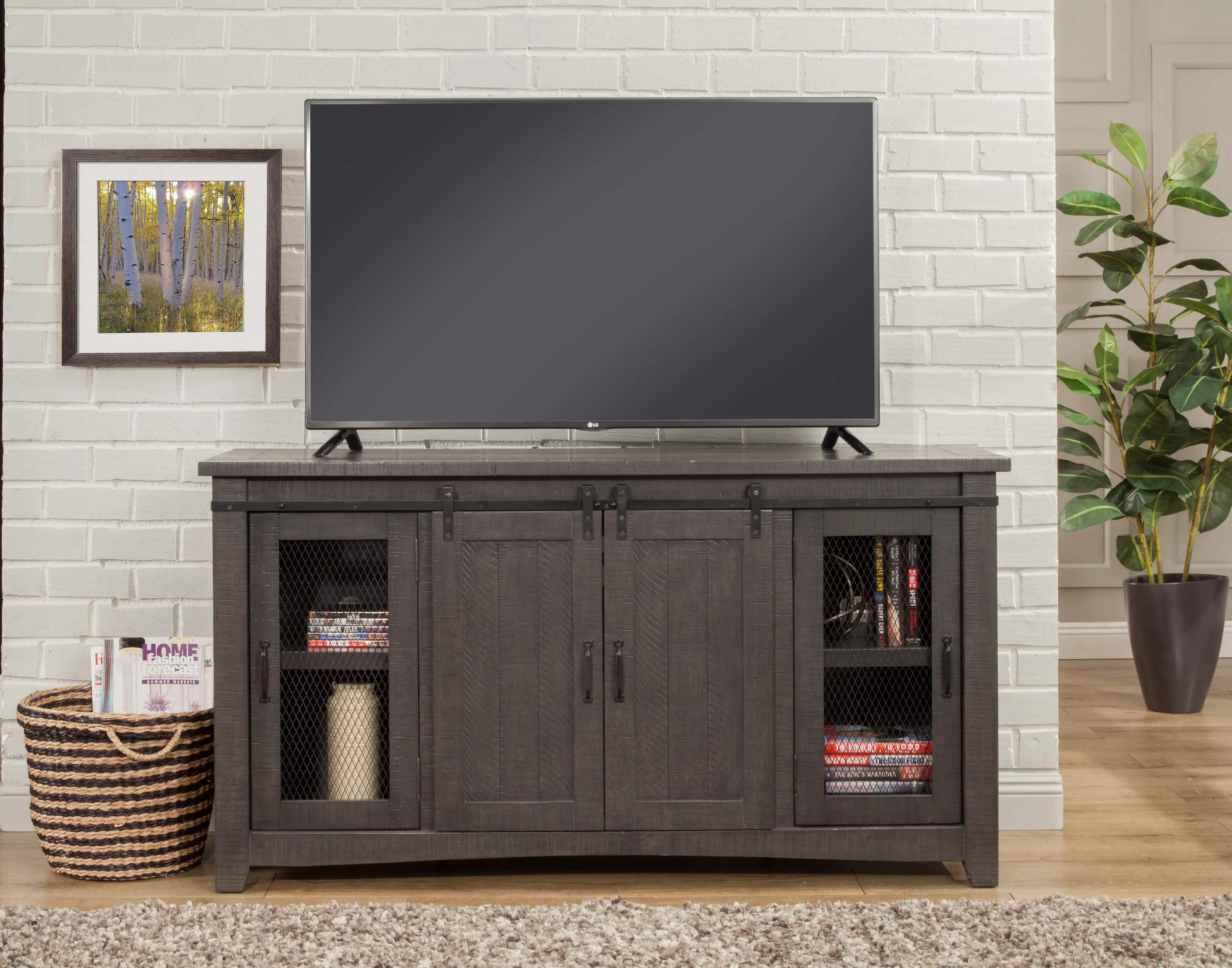 Camden Gray Farmhouse TV Stand-2