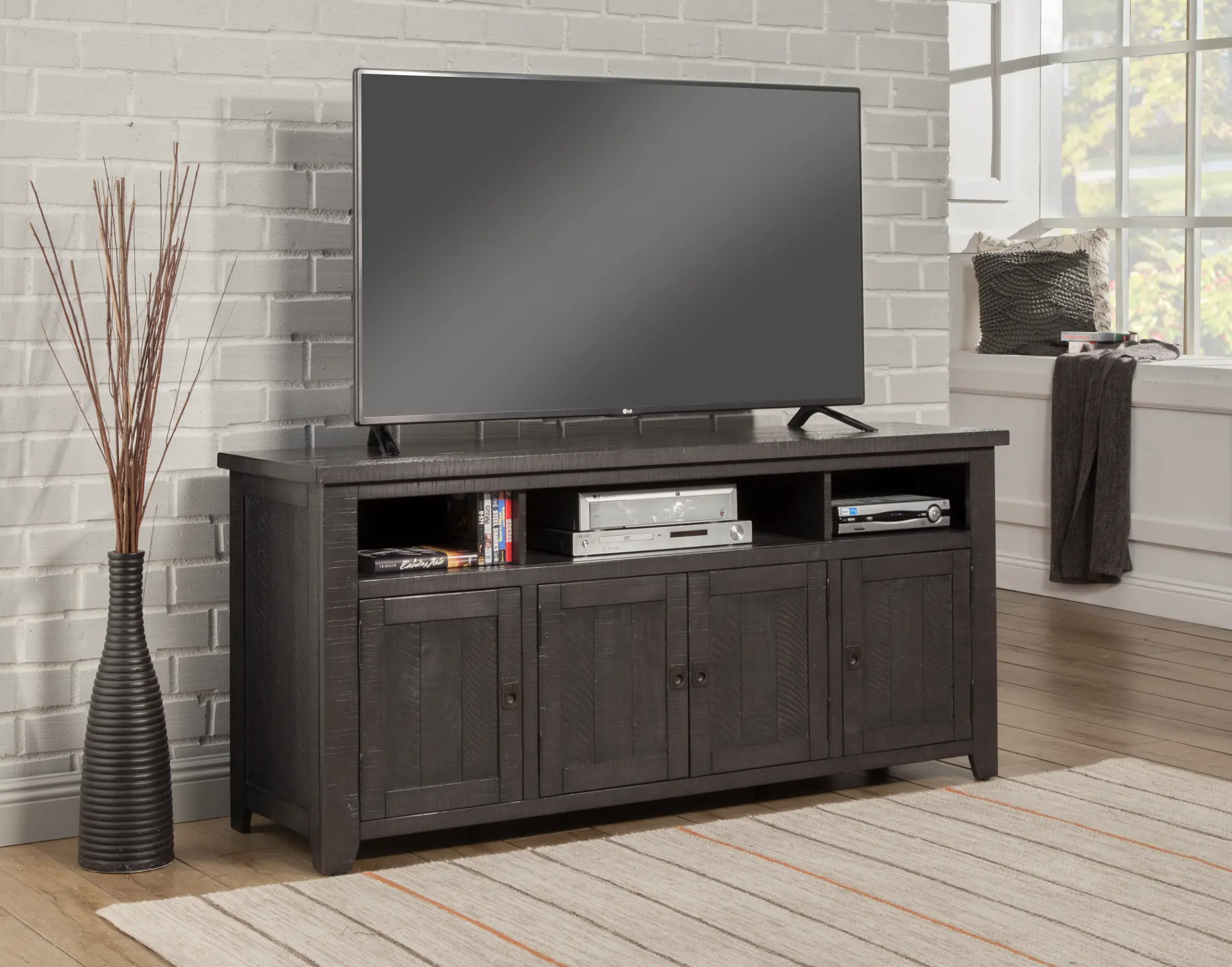 【美品】BEARDSLEY ツイストテレコワンピース　チャコールグレー Cressa Gray 65 Inch TV Stand | RC Willey