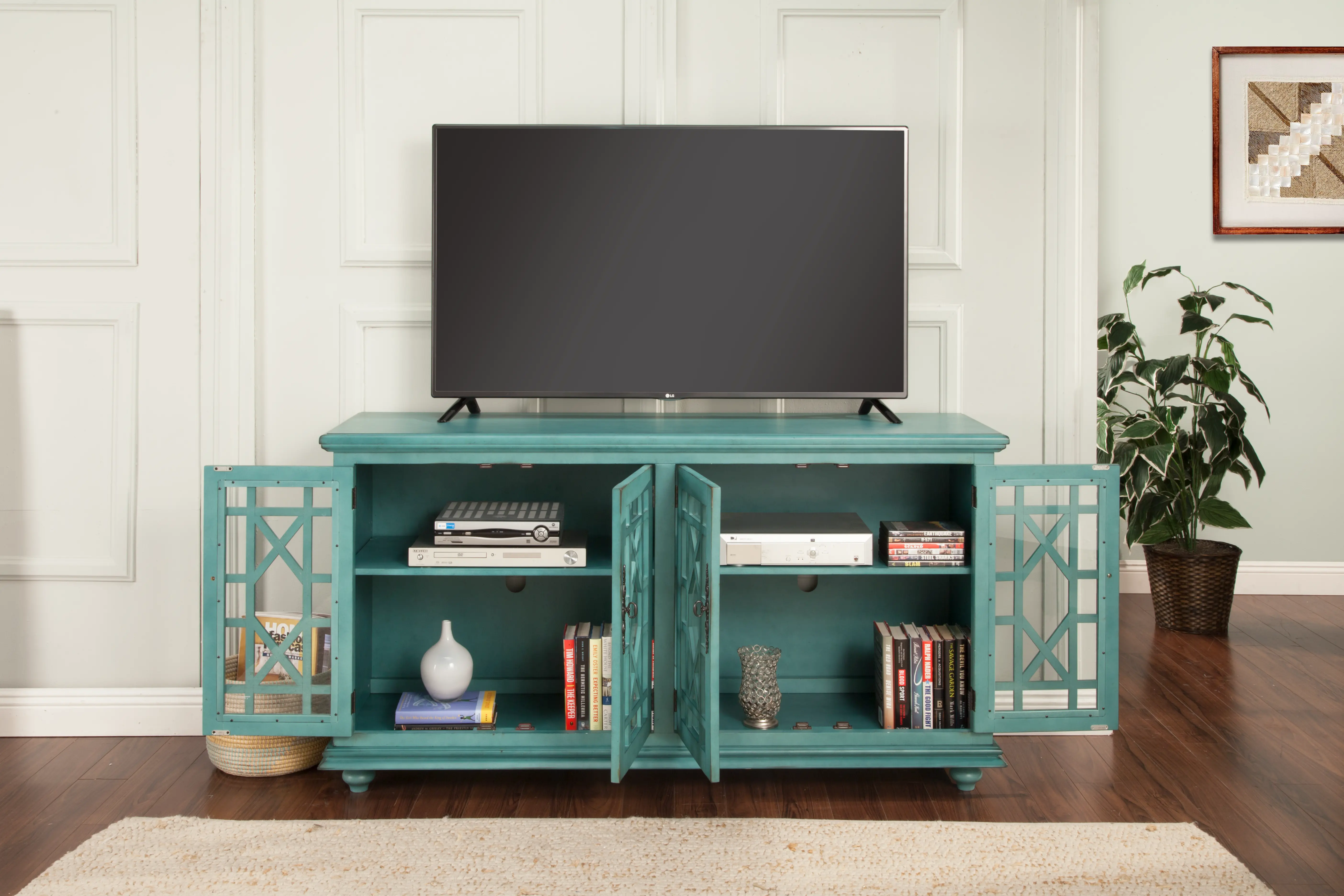 Jules Teal 63 Inch TV Stand-2