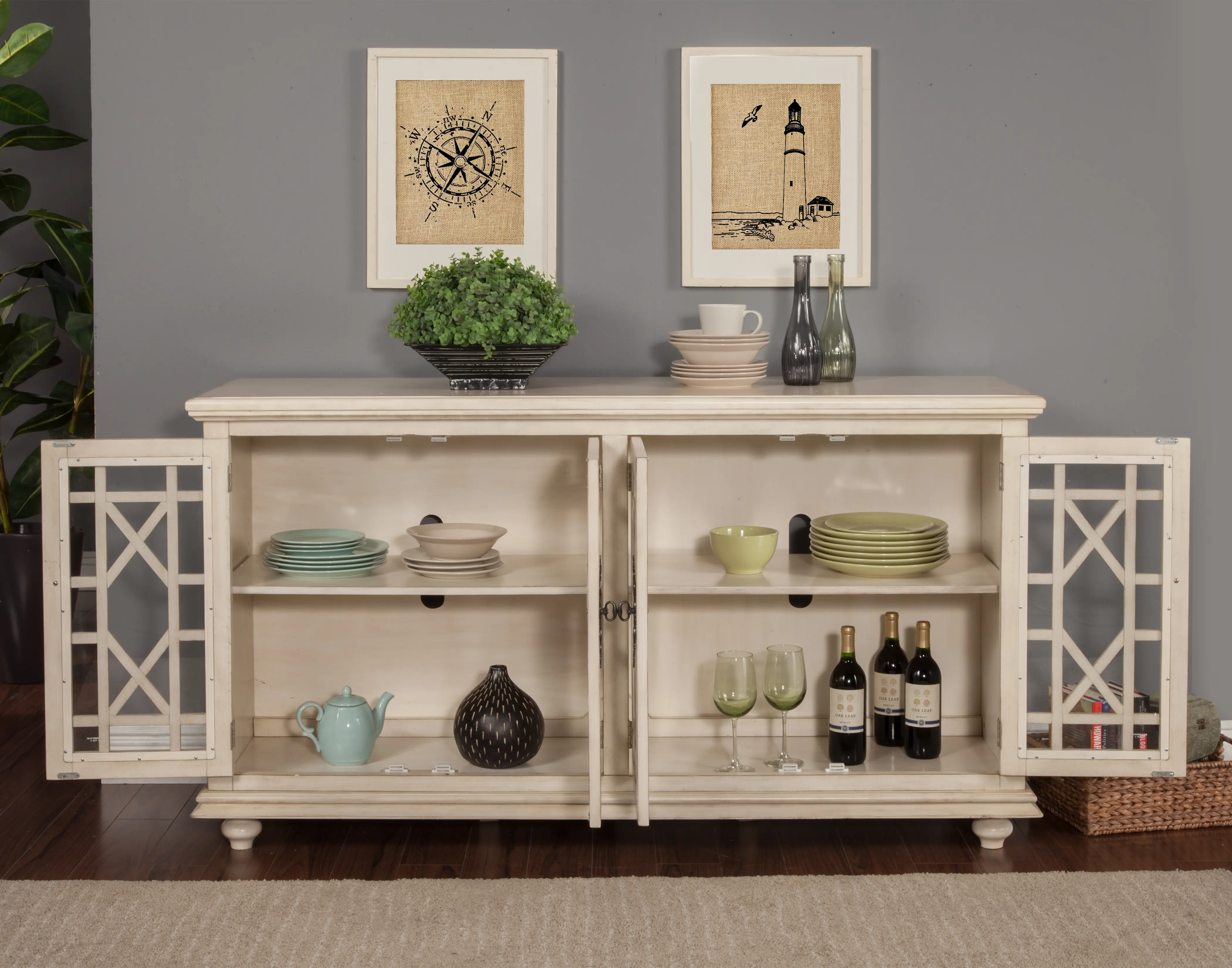 Jules Antique White 63 Inch TV Stand-2