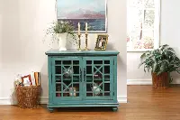 Casual Teal 38 Inch TV Stand