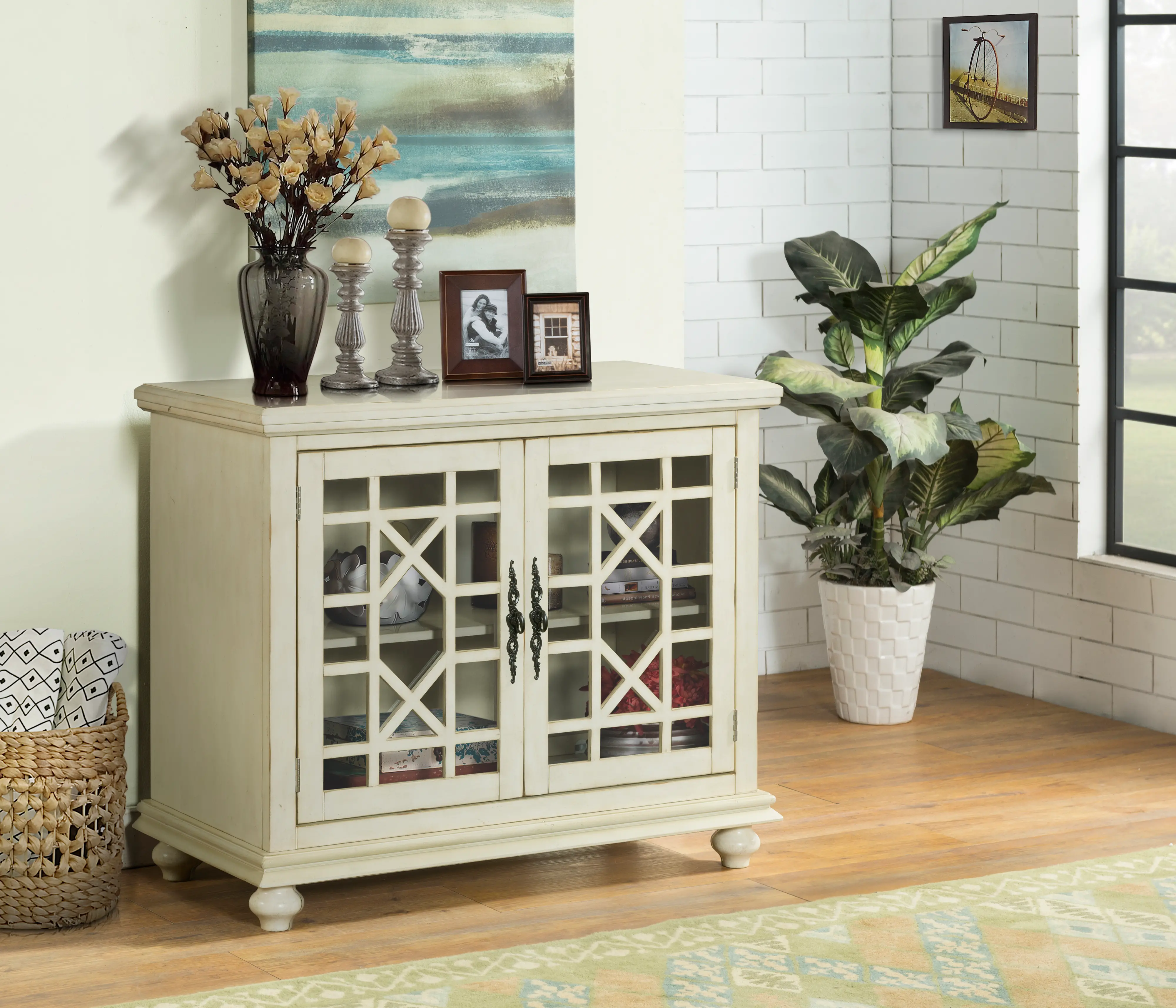 Jules Antique White 38 Inch TV Stand-2