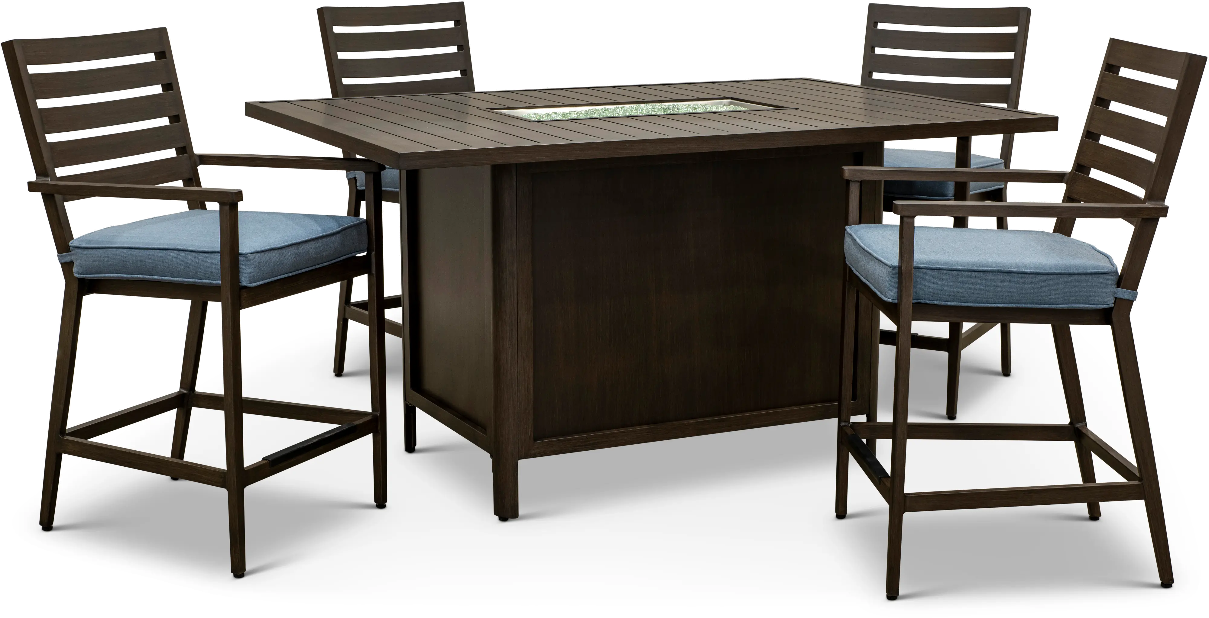 Adeline 5 Piece Patio Fire Counter Height Dining Set-1