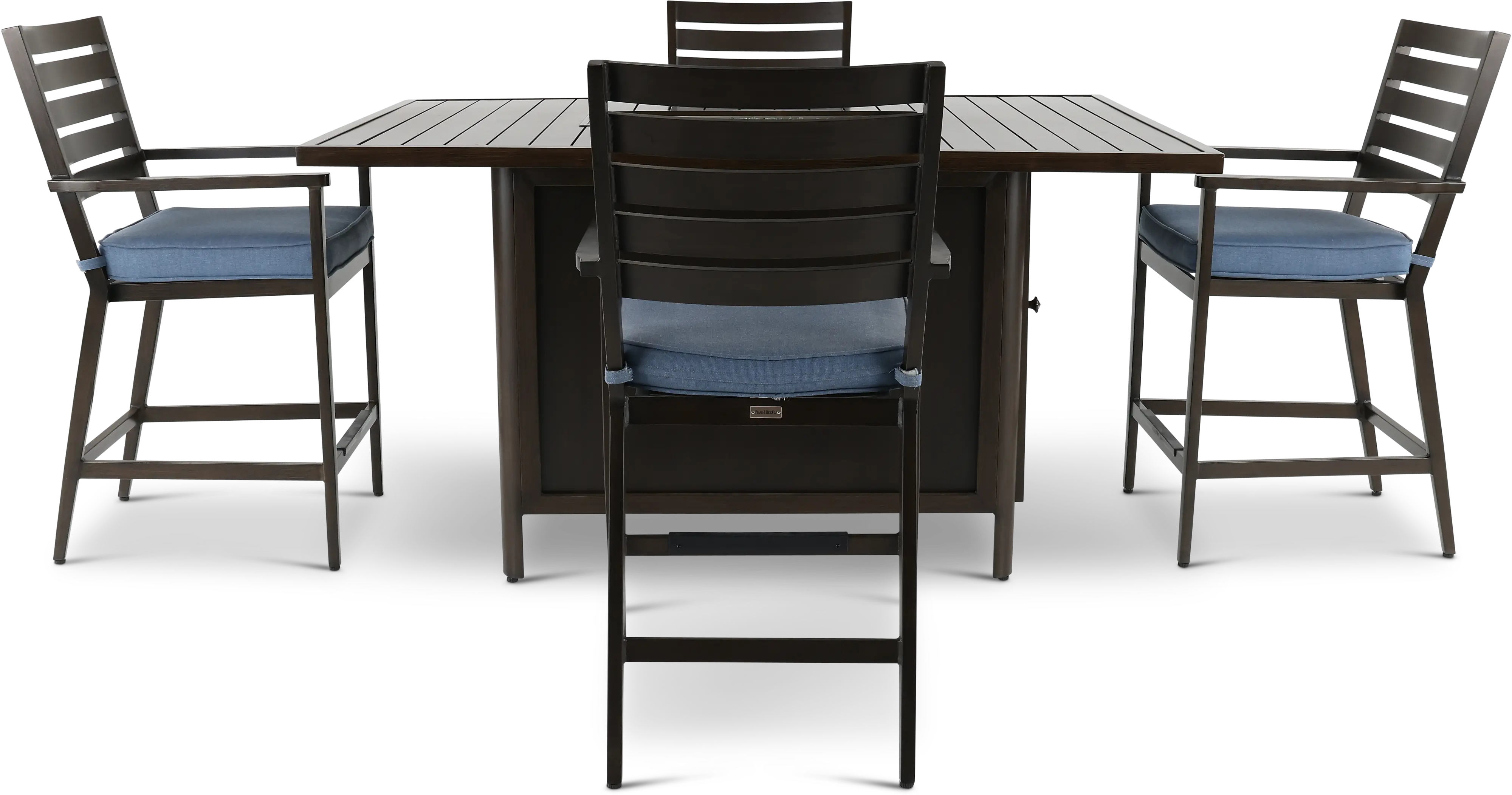 Adeline 5 Piece Patio Fire Counter Height Dining Set-5