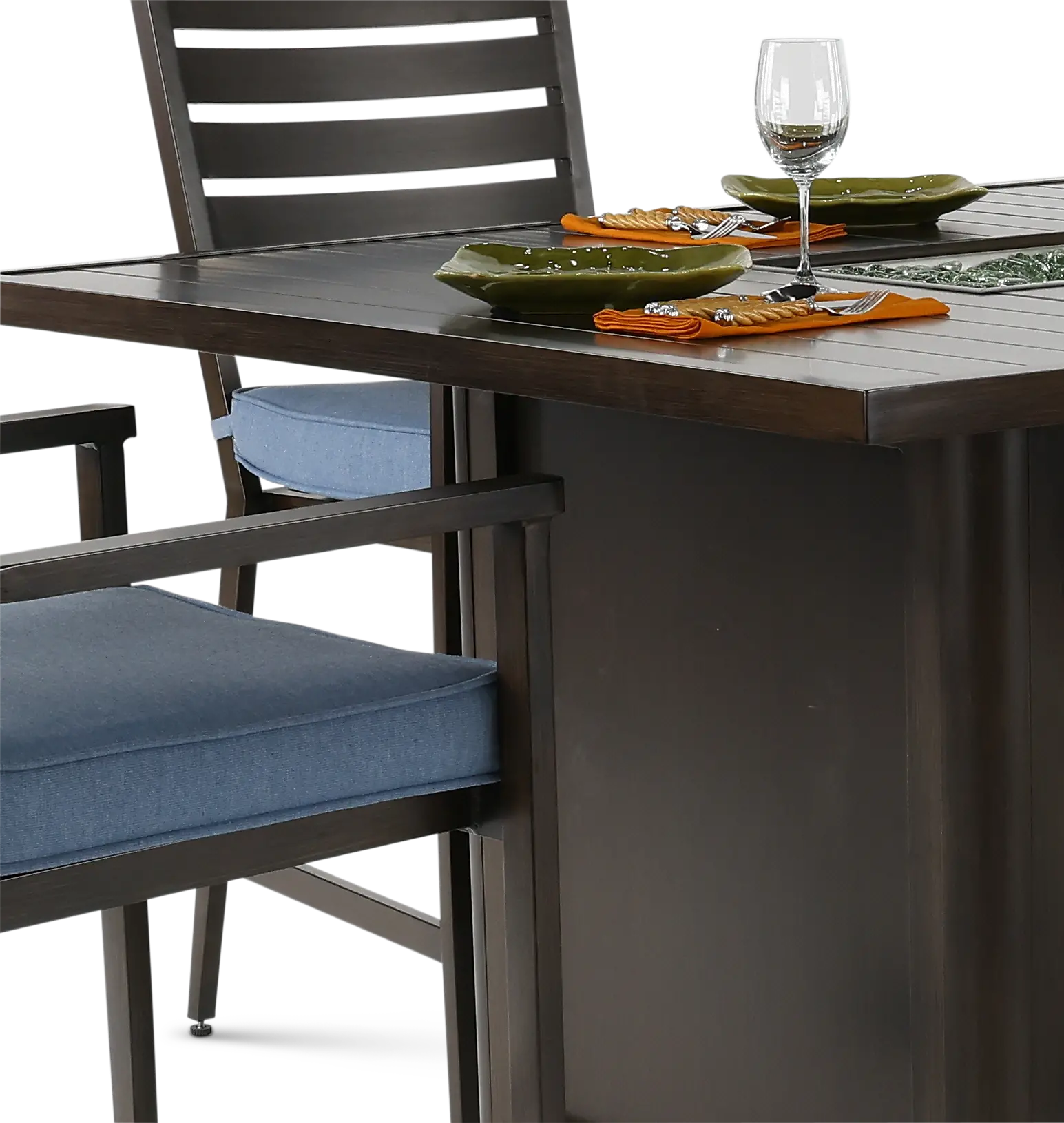 Adeline 5 Piece Patio Fire Counter Height Dining Set-2