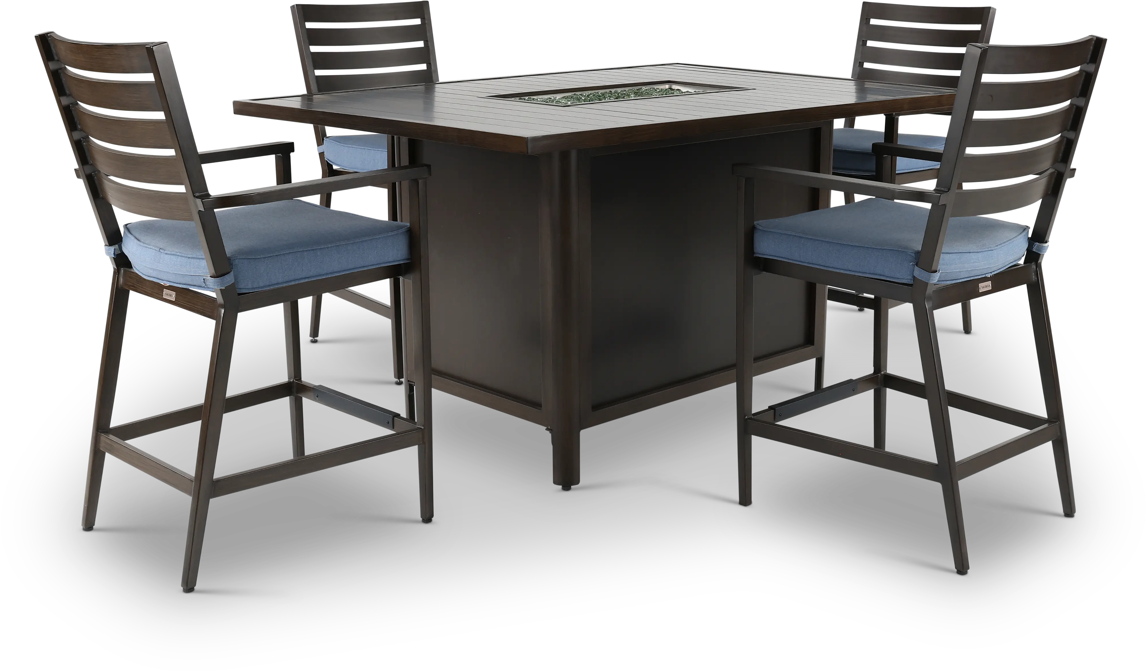 Adeline 5 Piece Patio Fire Counter Height Dining Set-9