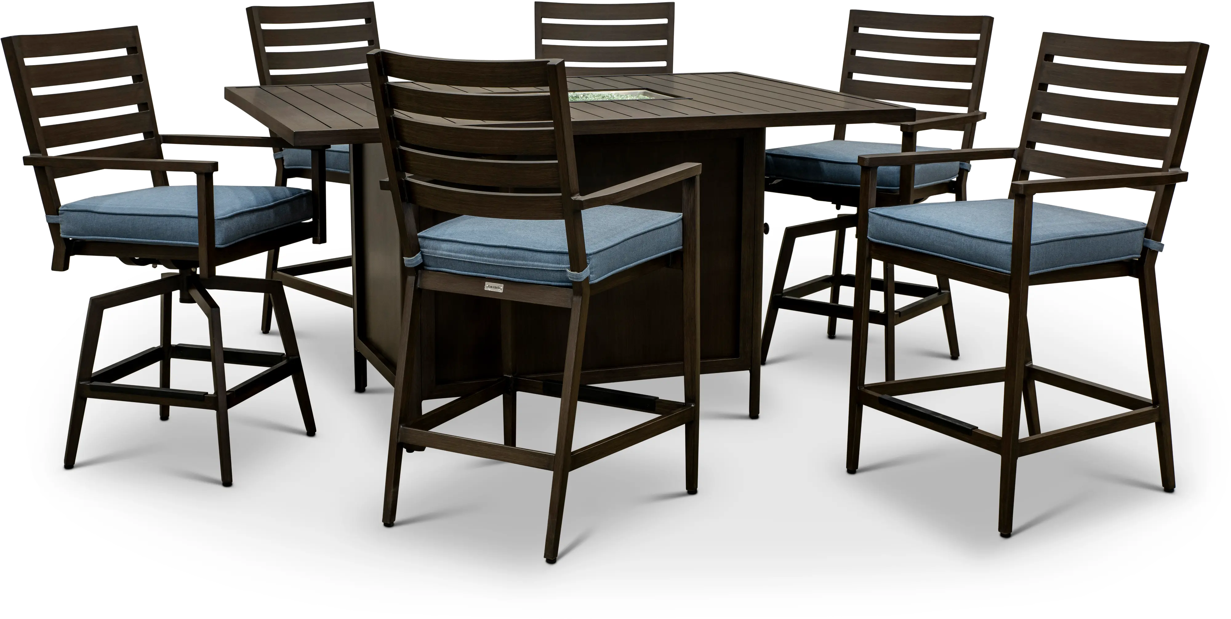 Adeline 7 Piece Patio Fire Pit Dining Table-3