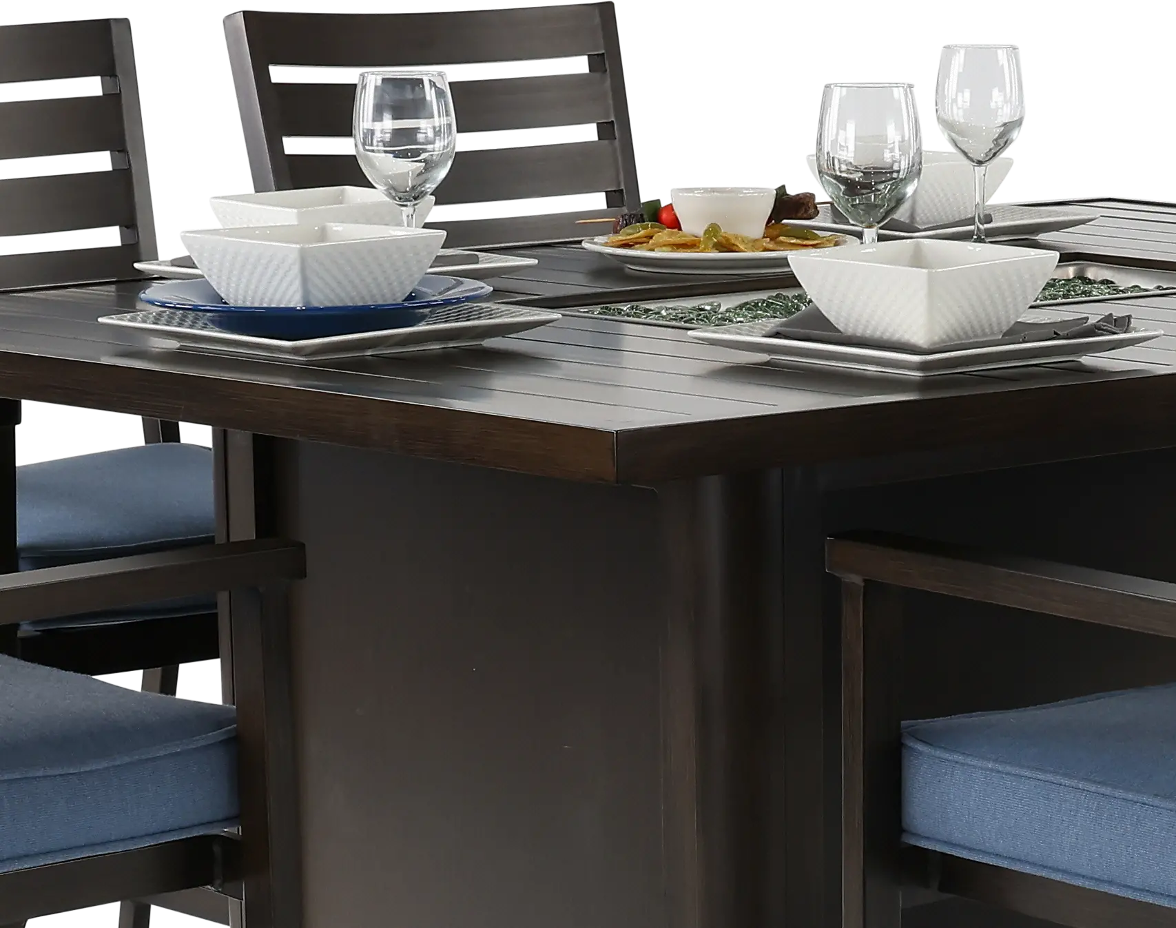 Adeline 7 Piece Patio Fire Pit Dining Table-5