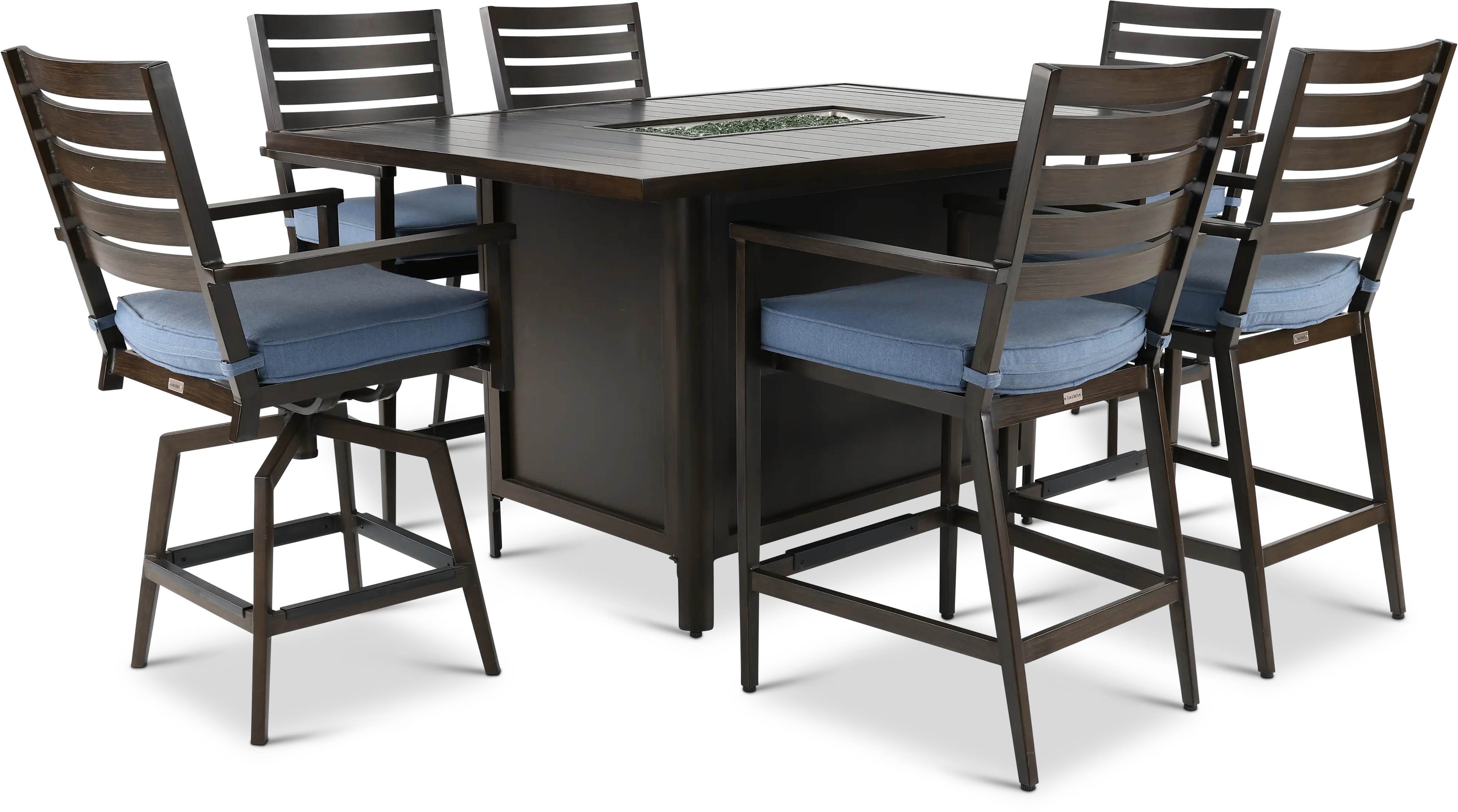 Adeline 7 Piece Patio Fire Pit Dining Table-8