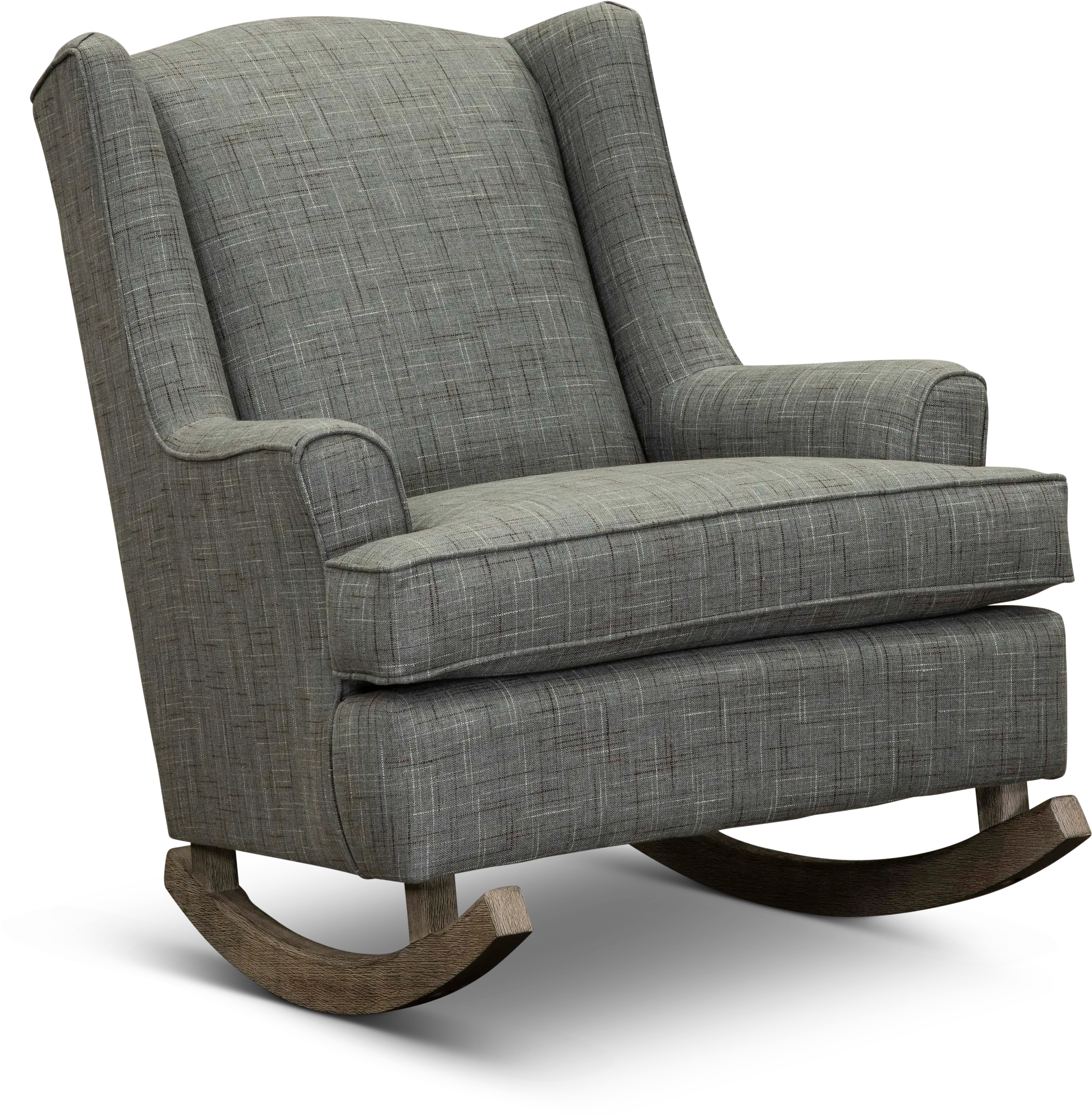 Plaid Gray Rocking Chair - Willow-1